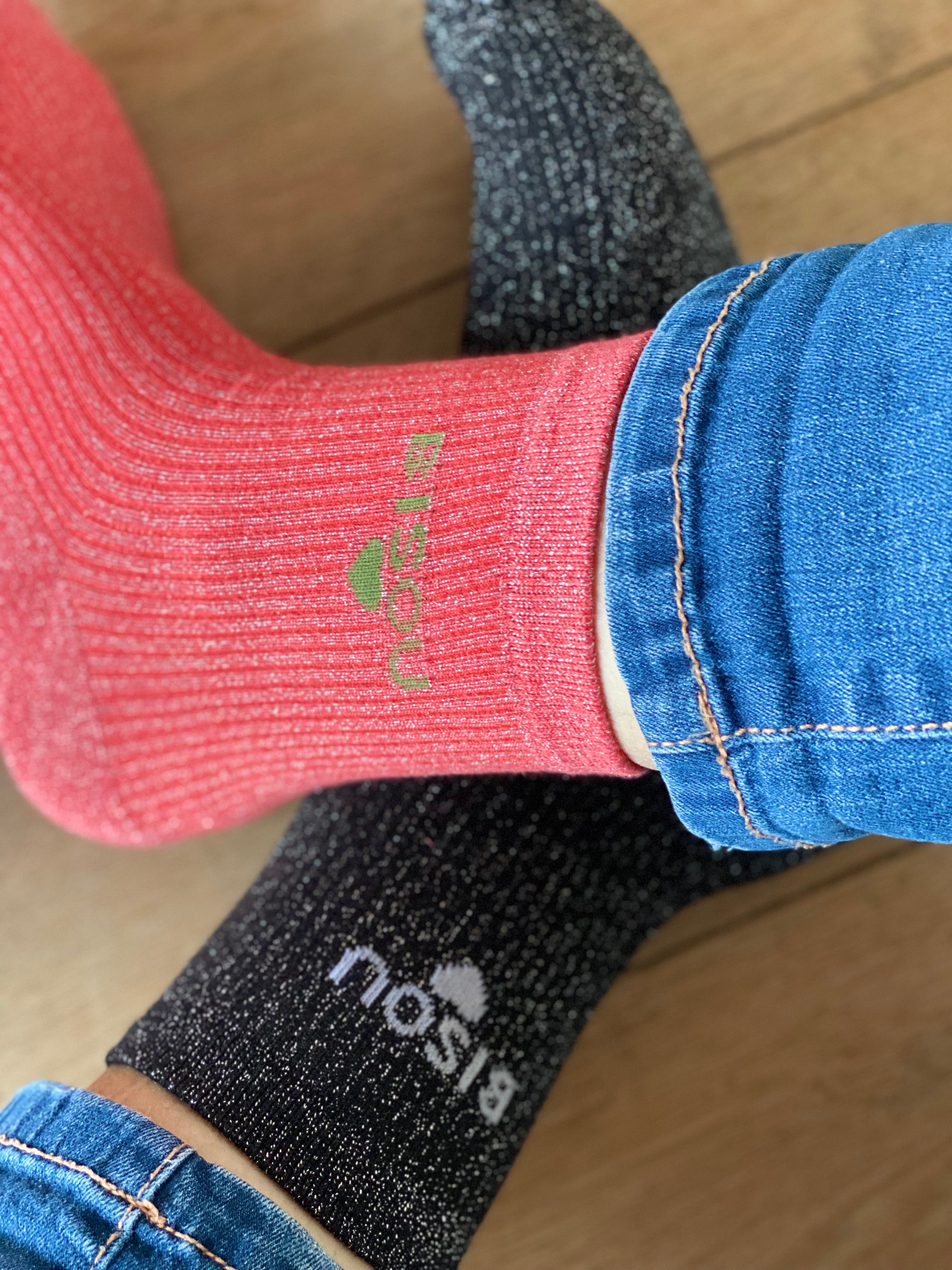 Chaussettes scintillantes glitter ZORA - Bisou