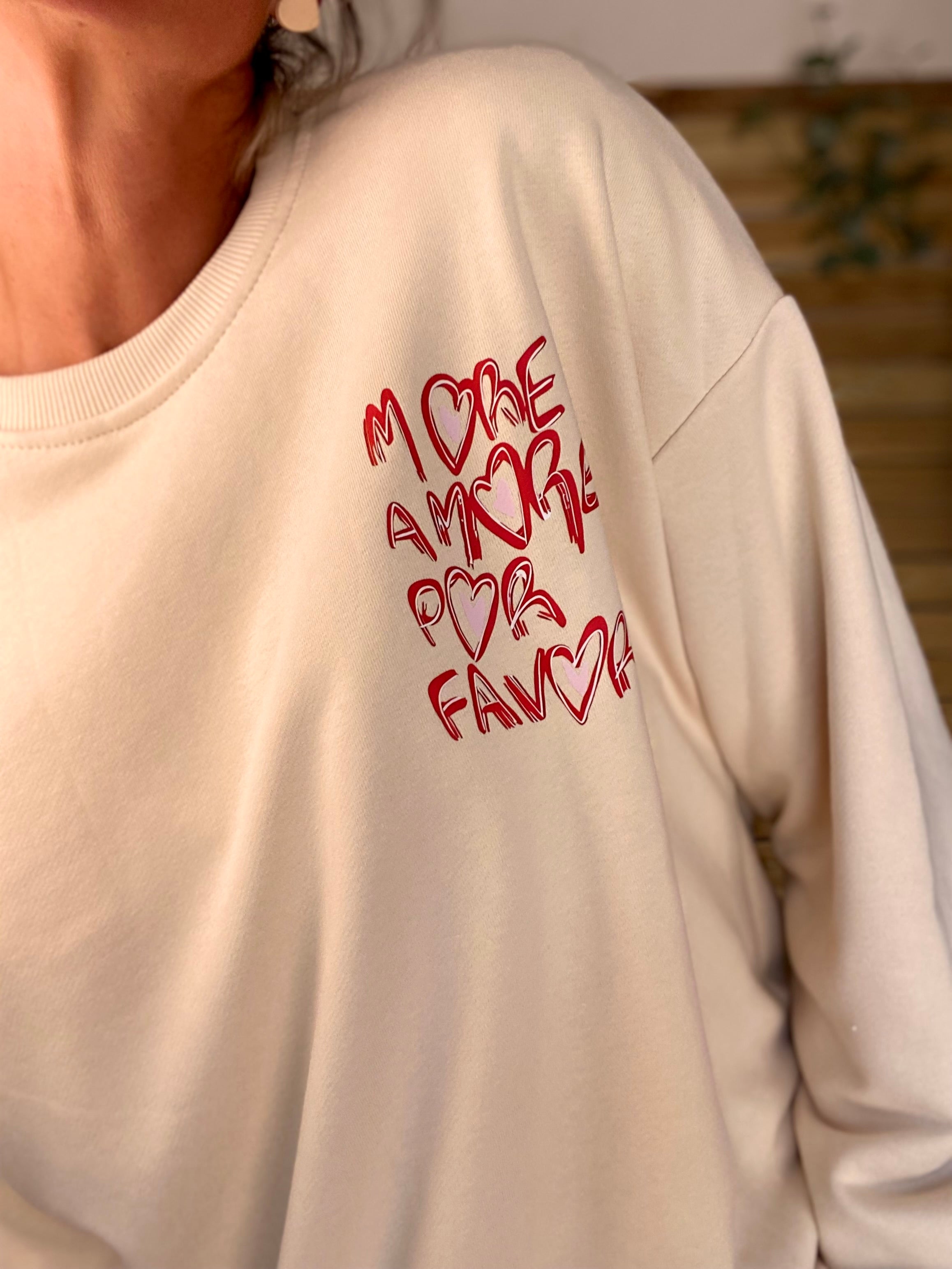 Sweat More amour por favor ❤️ COLINE - Crème