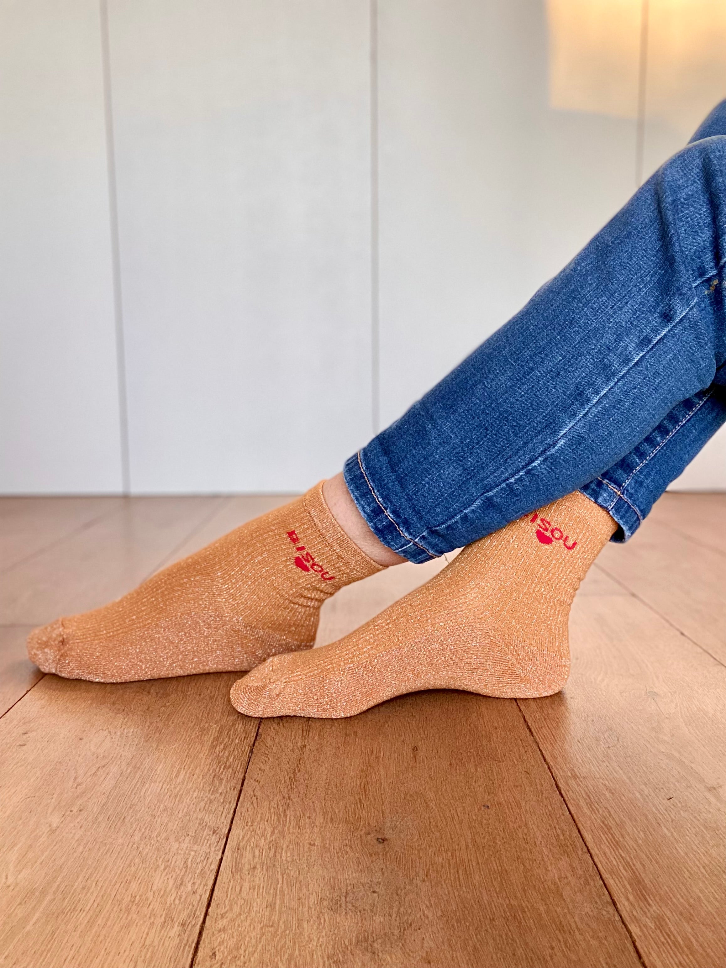 Chaussettes scintillantes glitter ZORA - Bisou