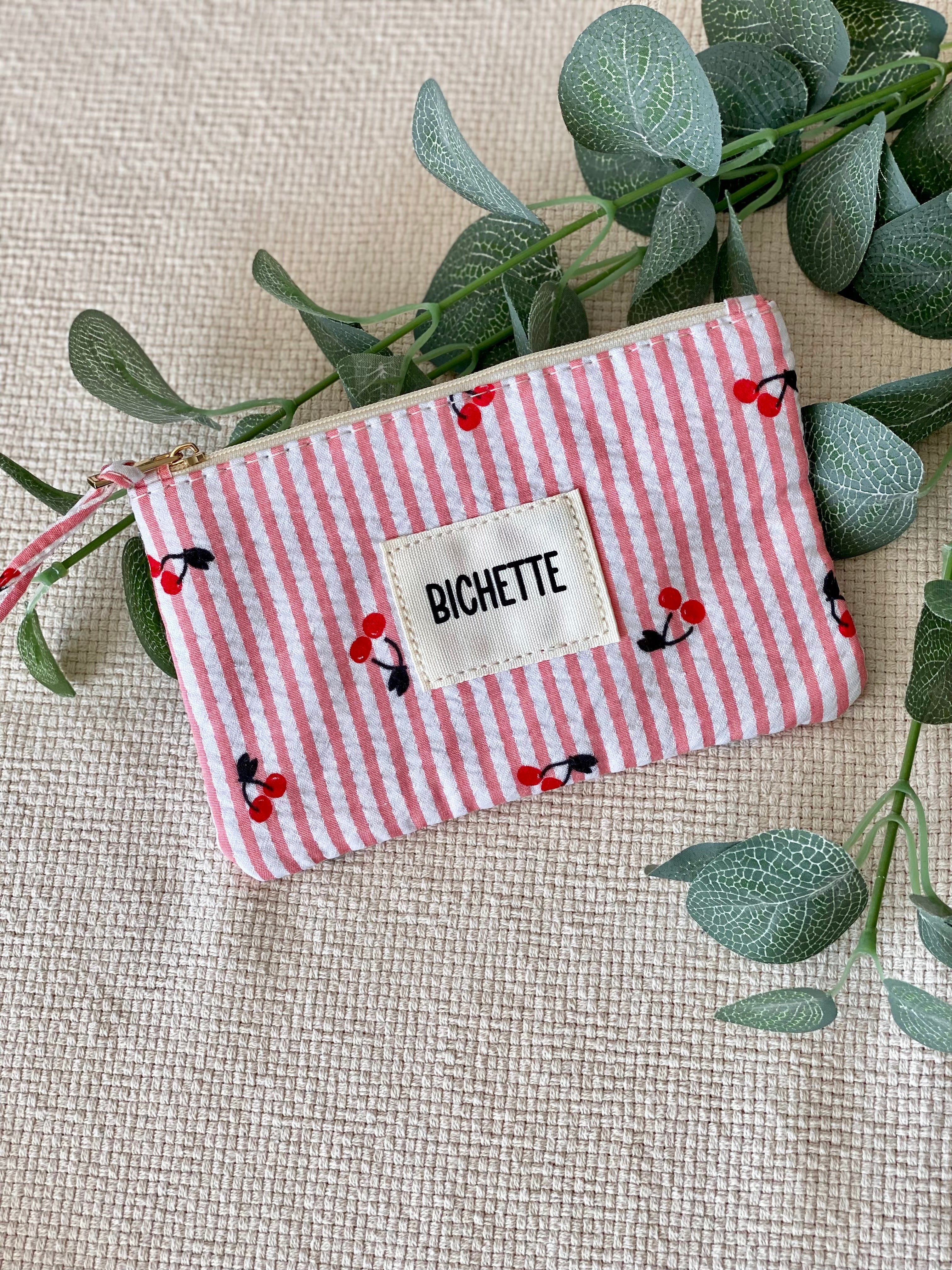 Pochette SUZETTE rayé cerises 🍒