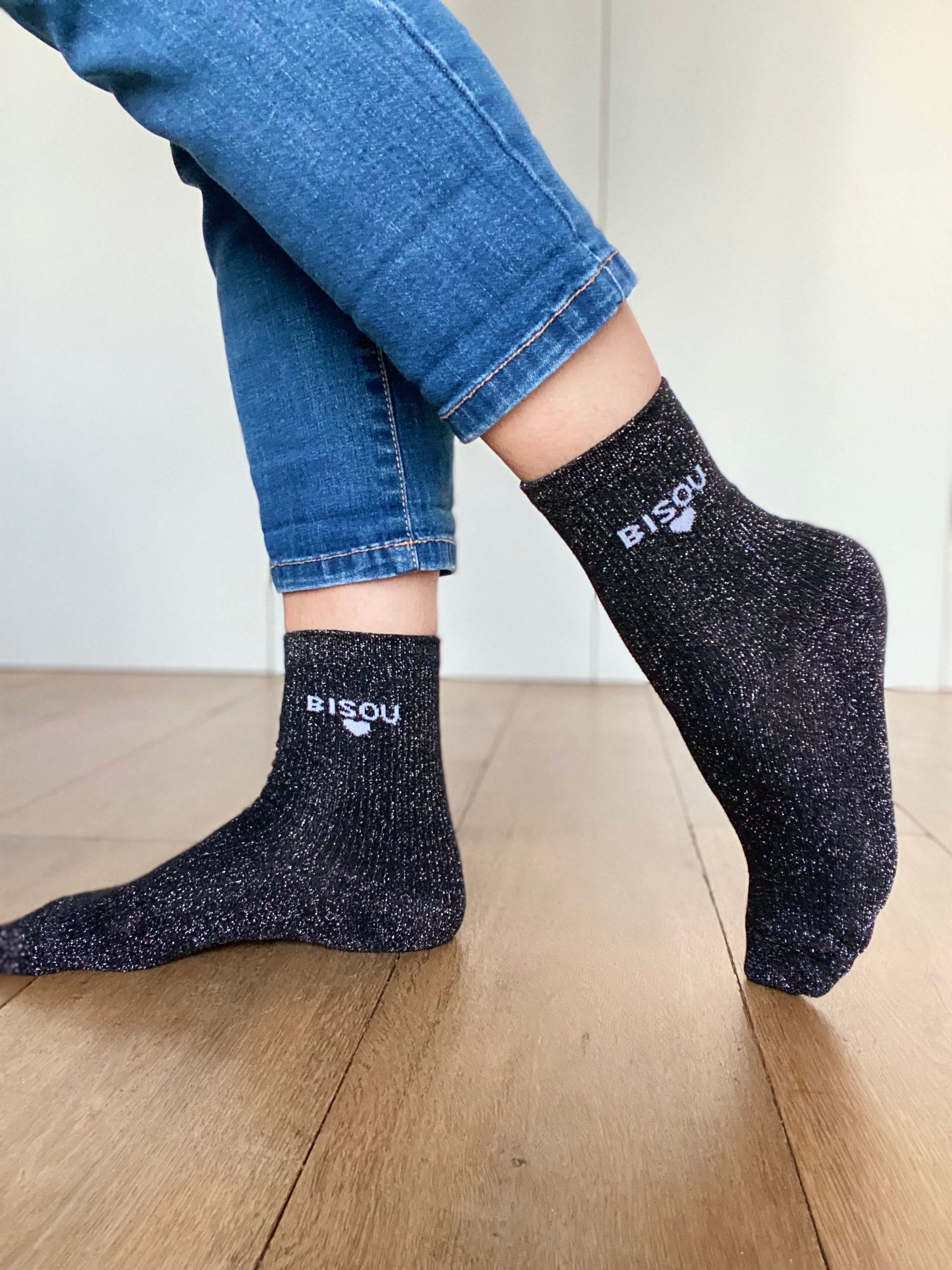 Chaussettes scintillantes glitter ZORA - Bisou