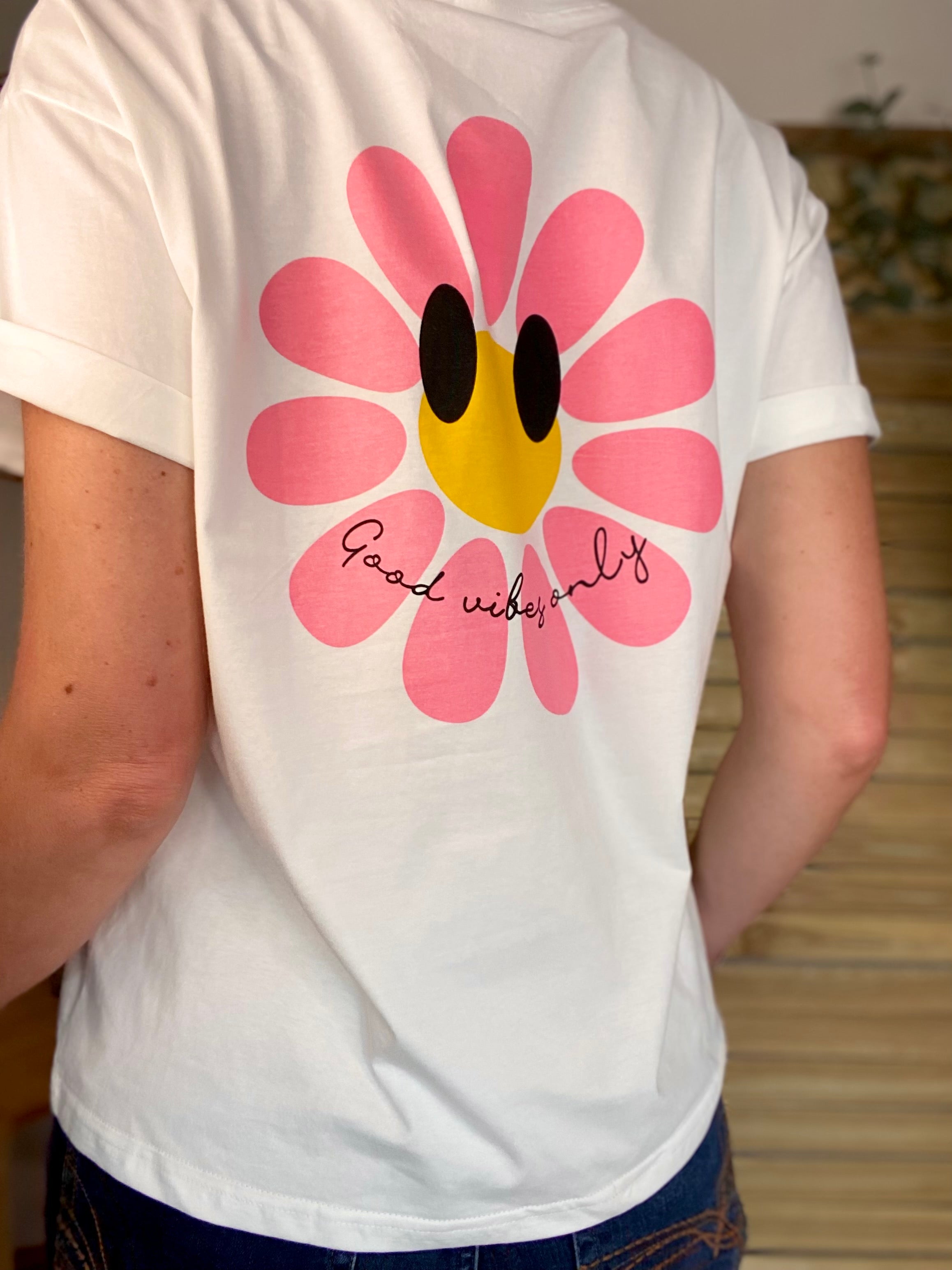 Tee shirt Good Vibes MARGUERITE 🌼 Blanc