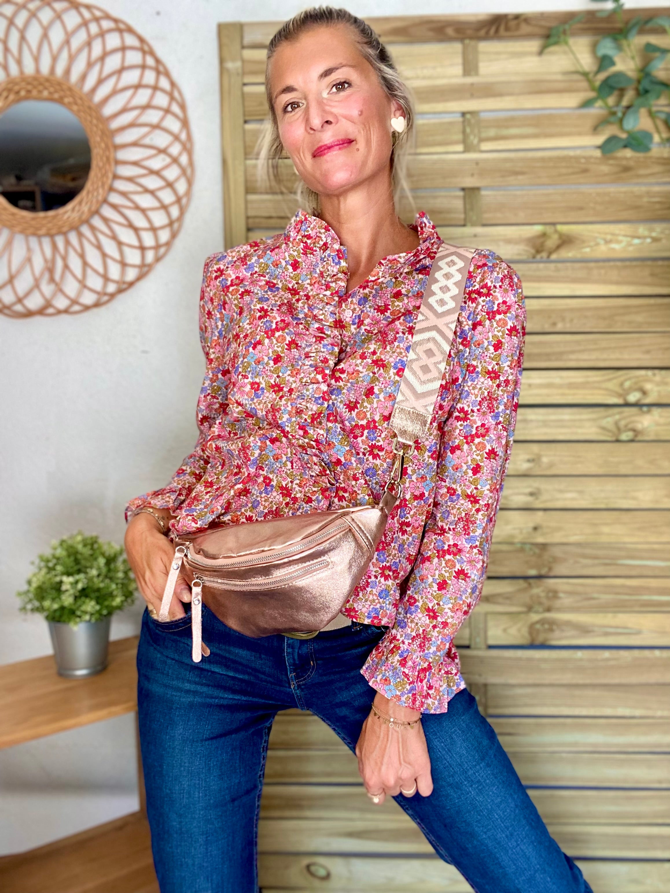 Chemise imprimé Liberty, col volanté YSÉE