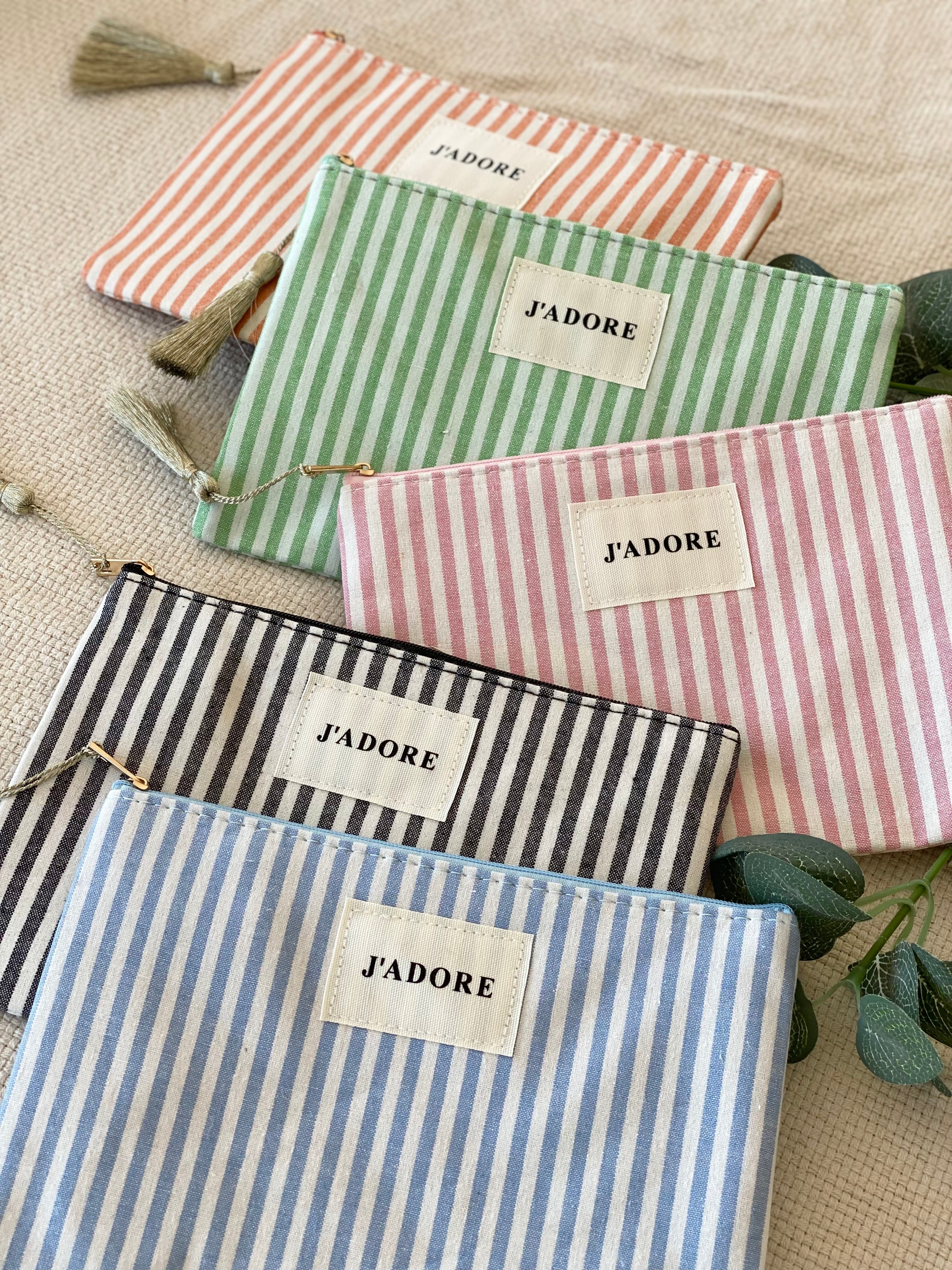 Pochette XL rayée «J’adore» - SARAH