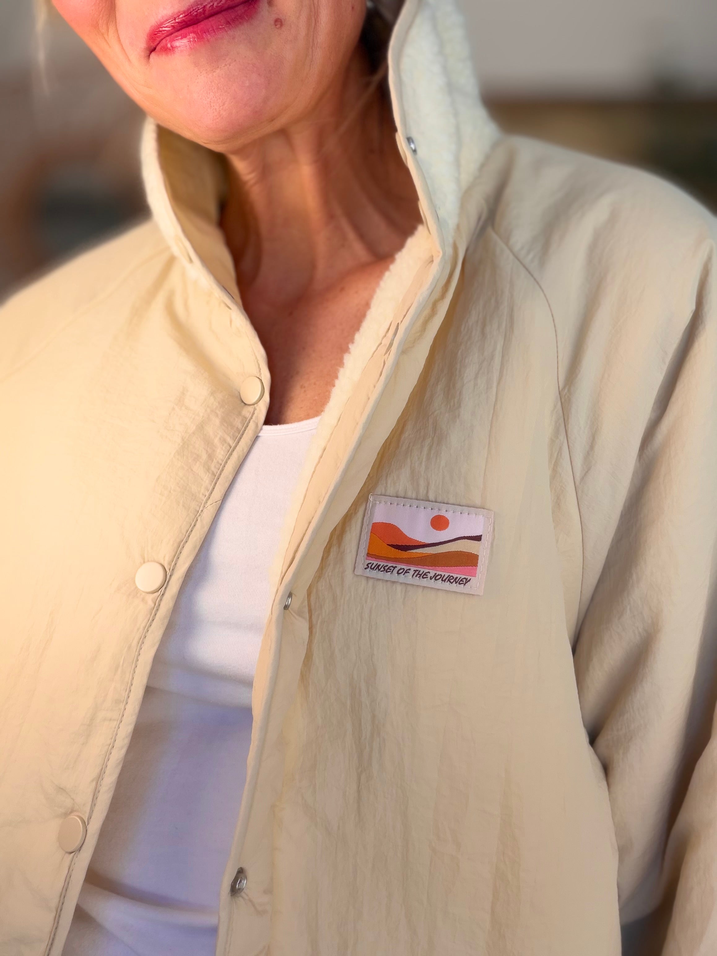 Veste matelassée réversible Sherpa AMÉLIE Beige