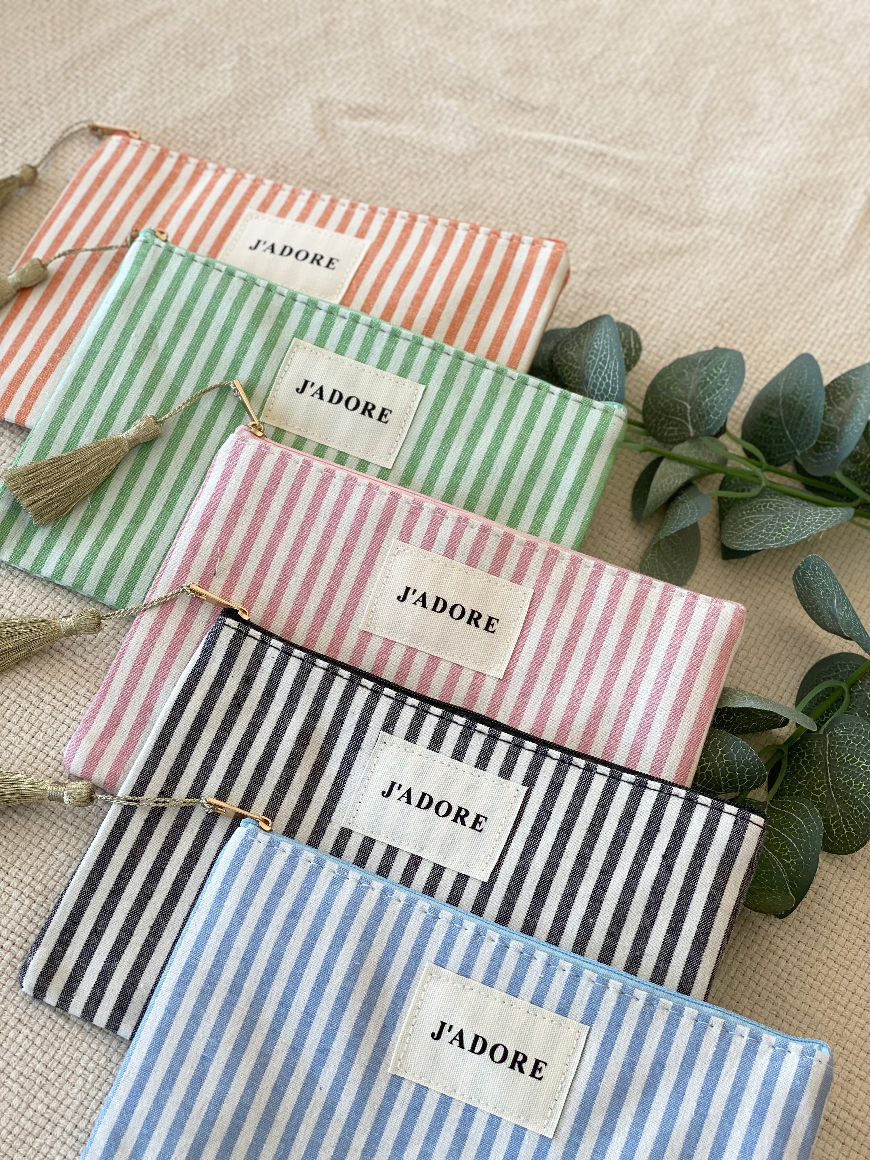 Pochette XL rayée «J’adore» - SARAH