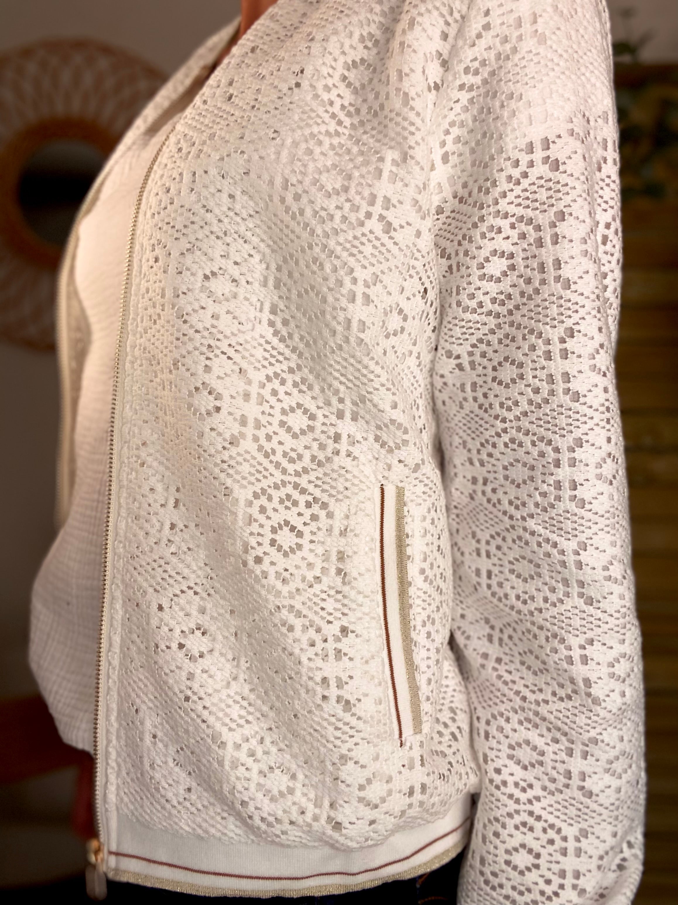 Veste bombers en crochet CLARANCE