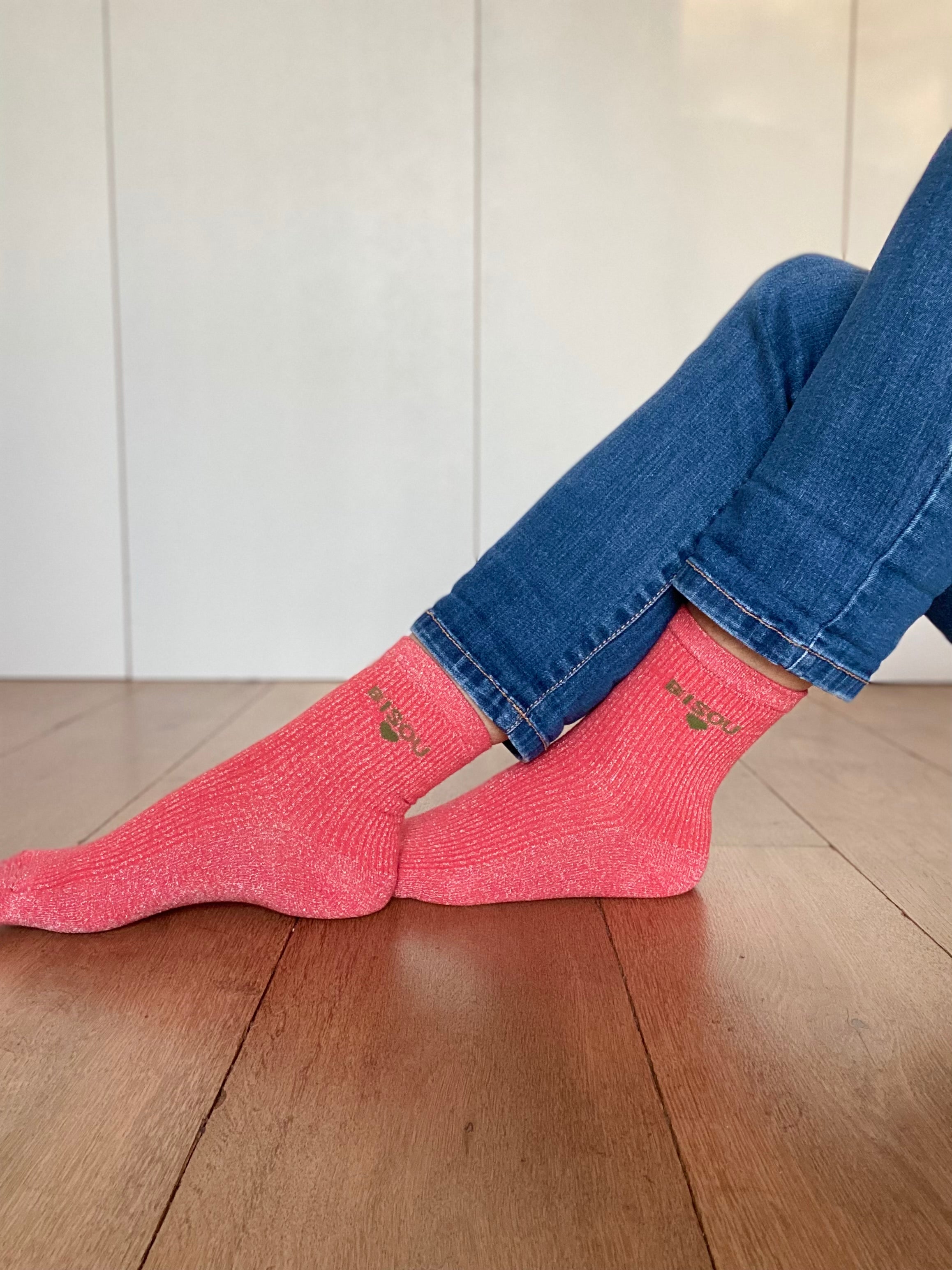 Chaussettes scintillantes glitter ZORA - Bisou