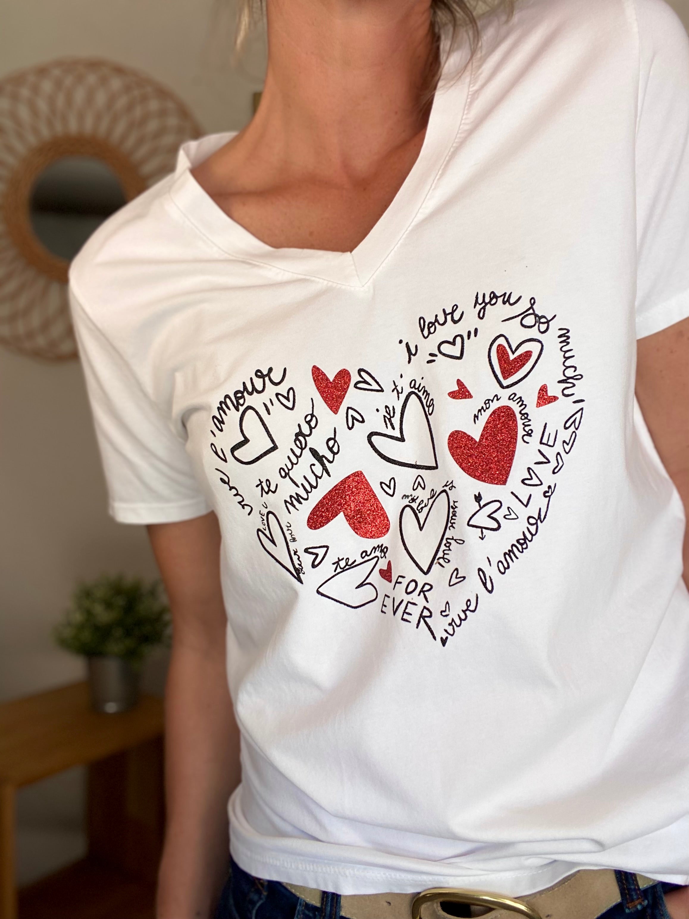 Tee shirt paillettes Te quiero ❤️ PIPPA