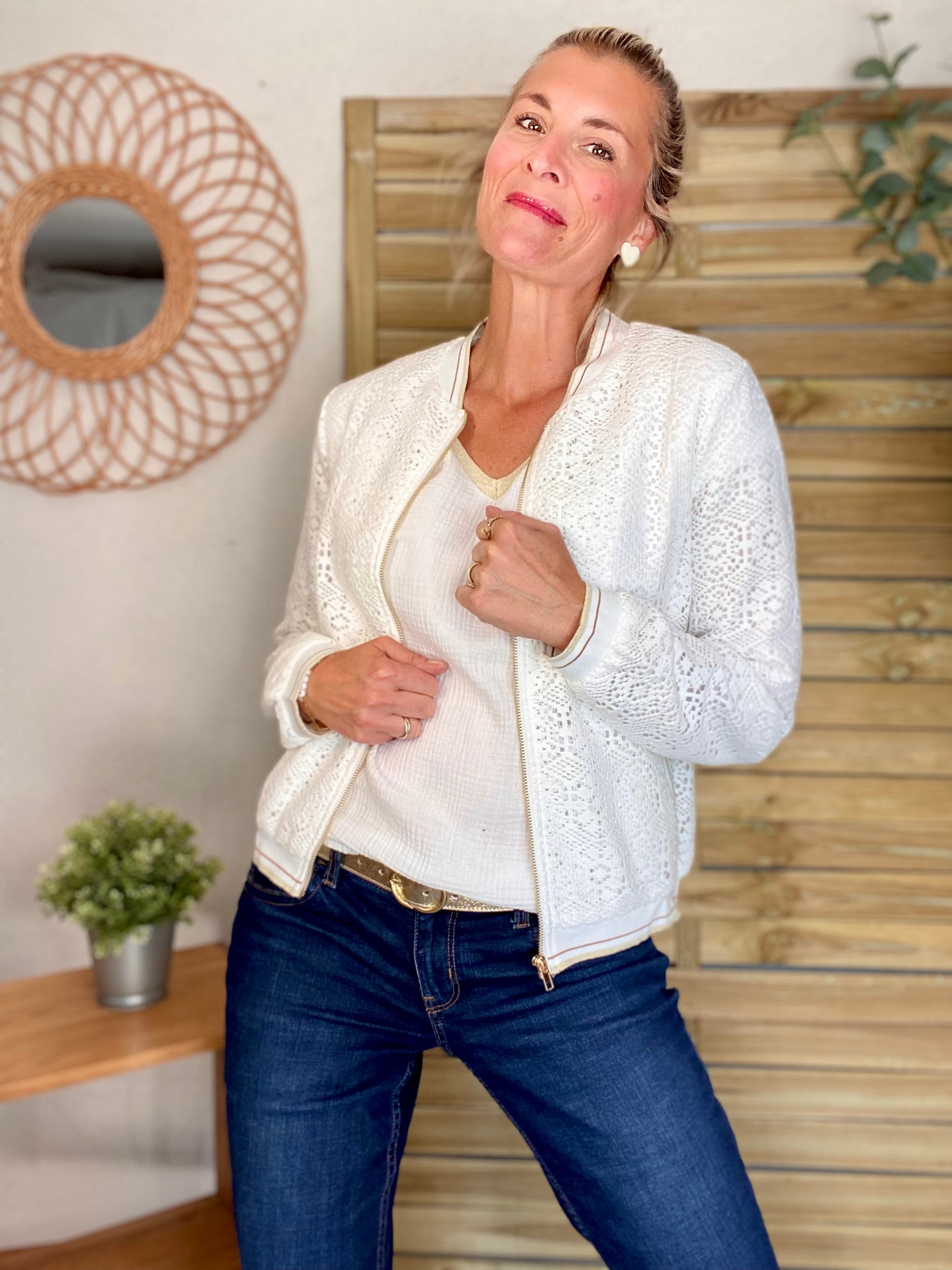 Veste bombers en crochet CLARANCE