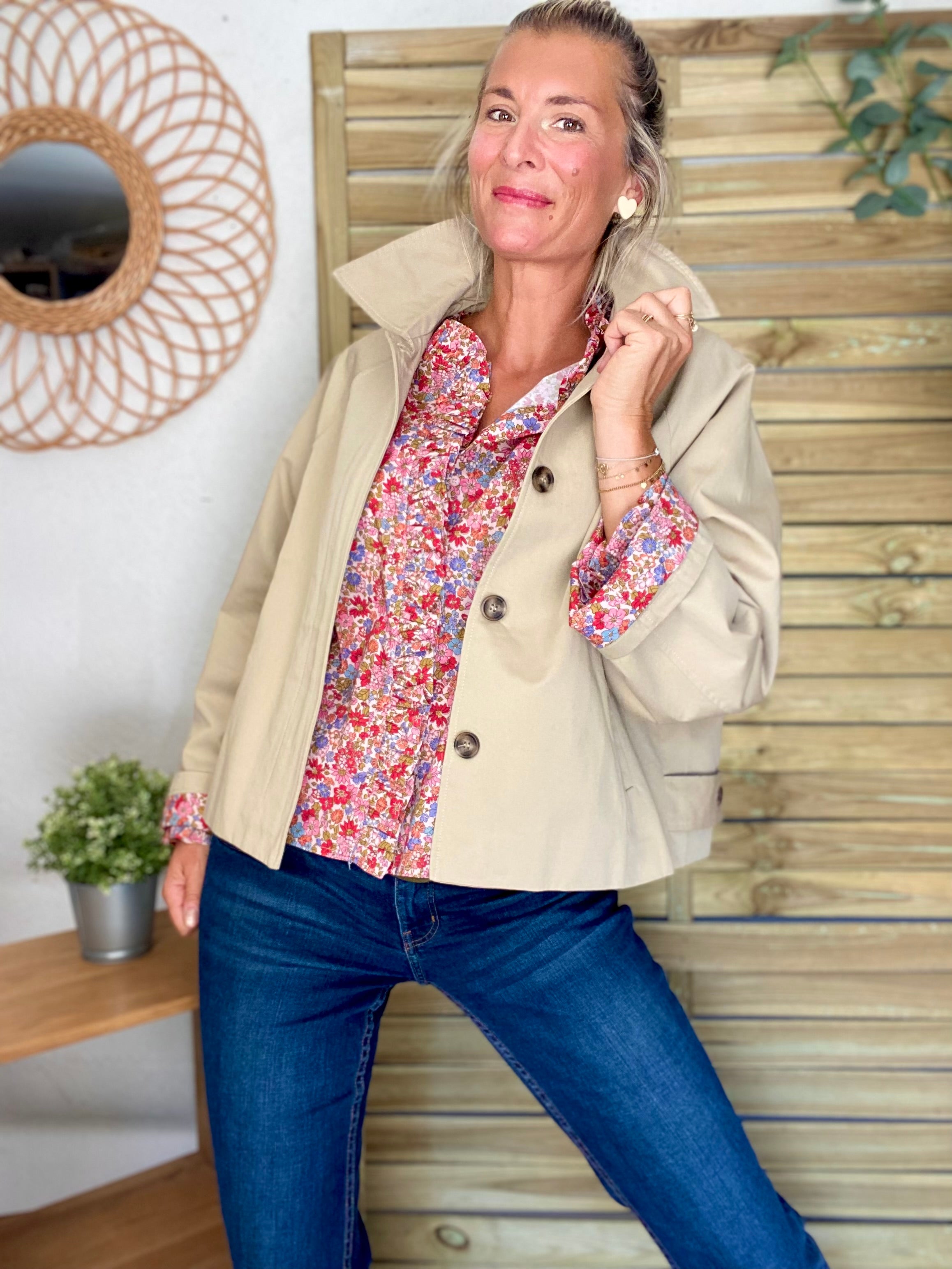 Chemise imprimé Liberty, col volanté YSÉE