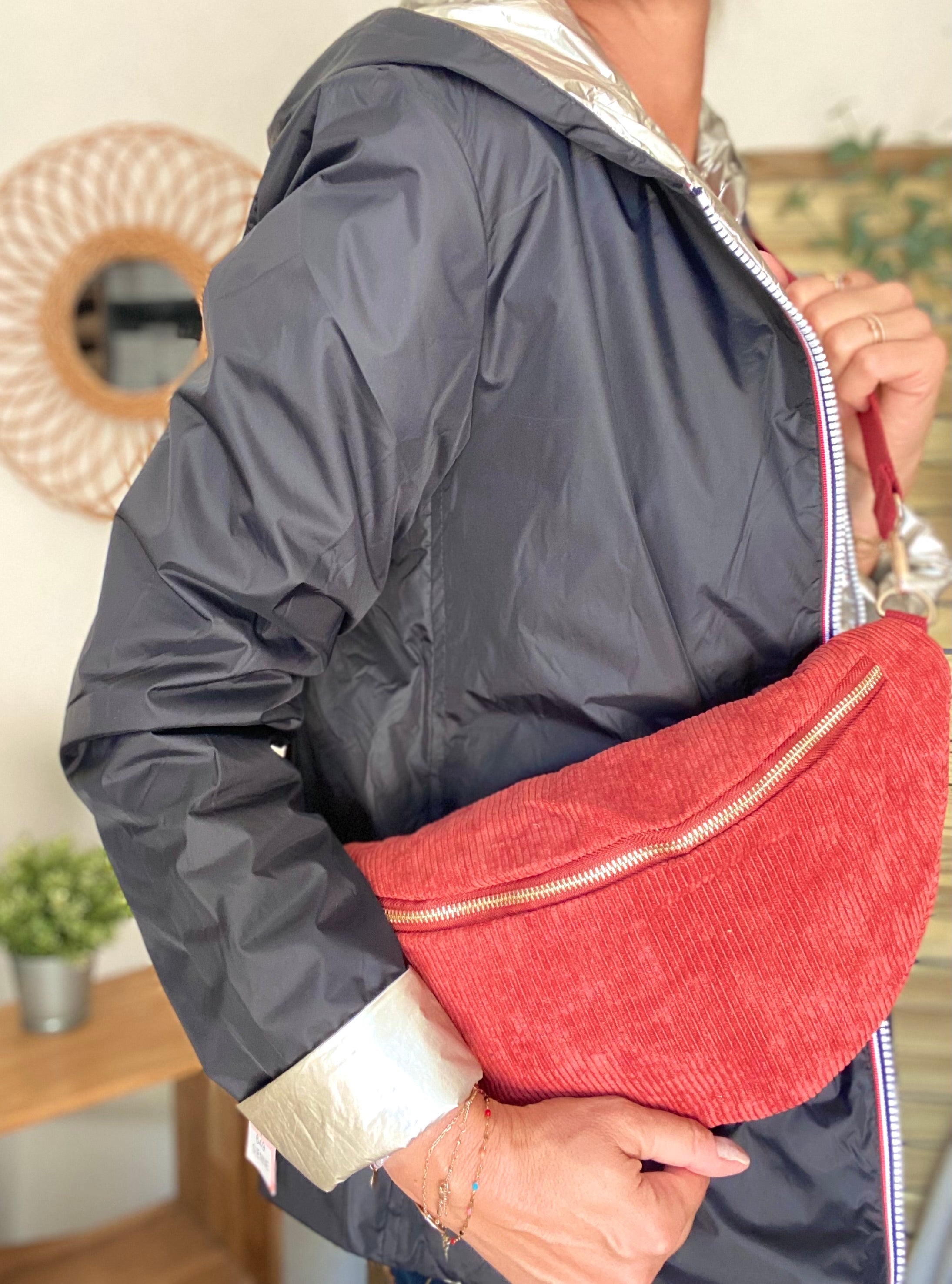 Sac banane XL velours côtelé Ciao Boum - IVY - Terracotta (20 coloris)