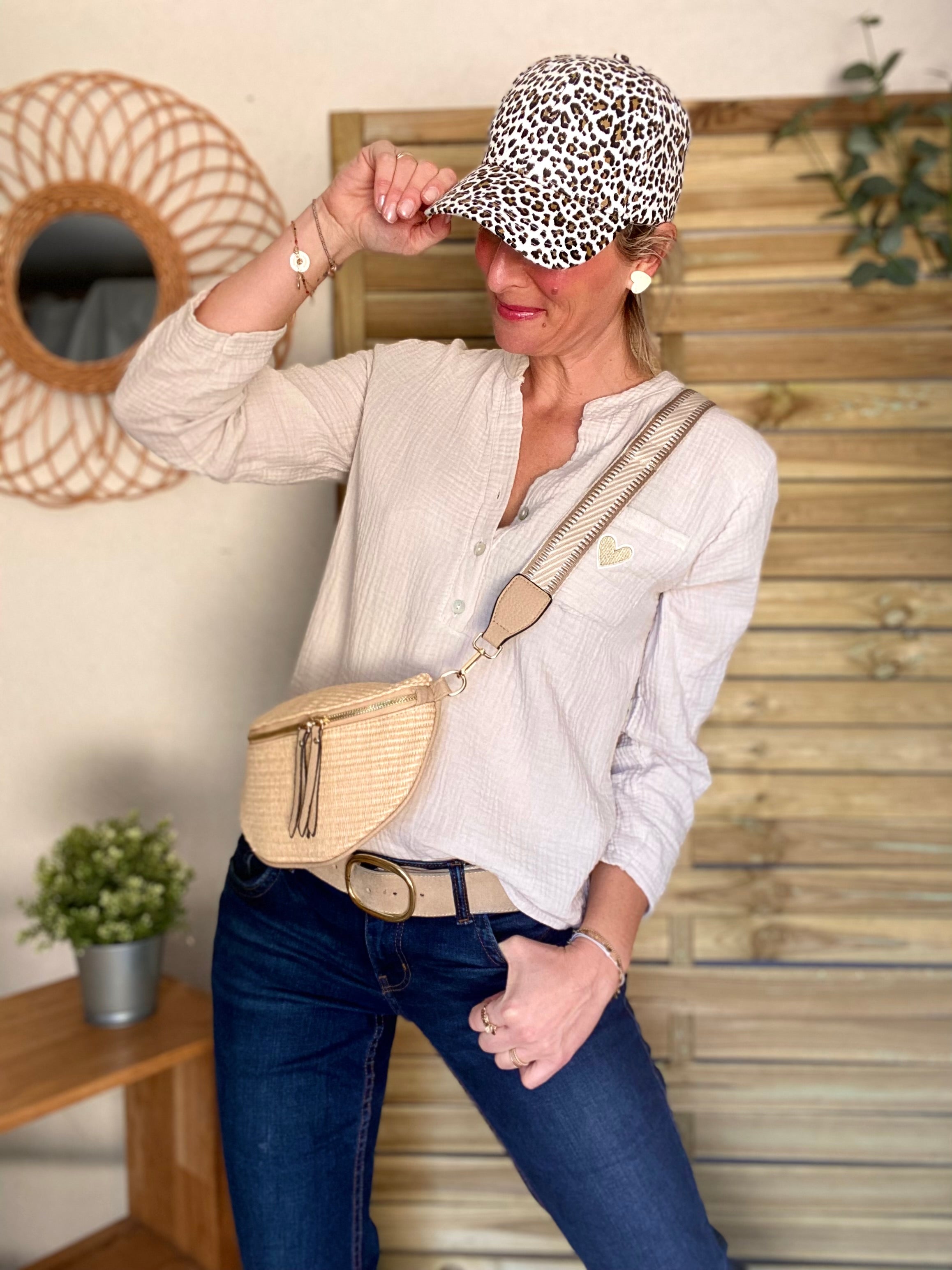 Casquette Léo🐆 PRIAM - Beige - FIN DE SÉRIE
