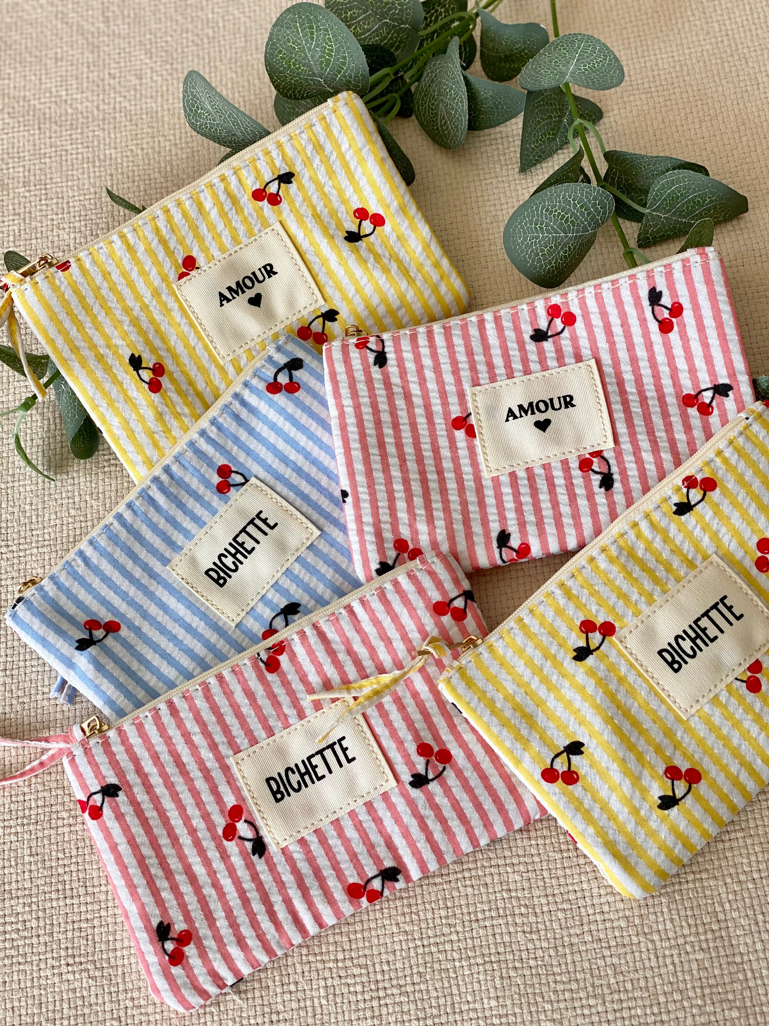 Pochette SUZETTE rayé cerises 🍒