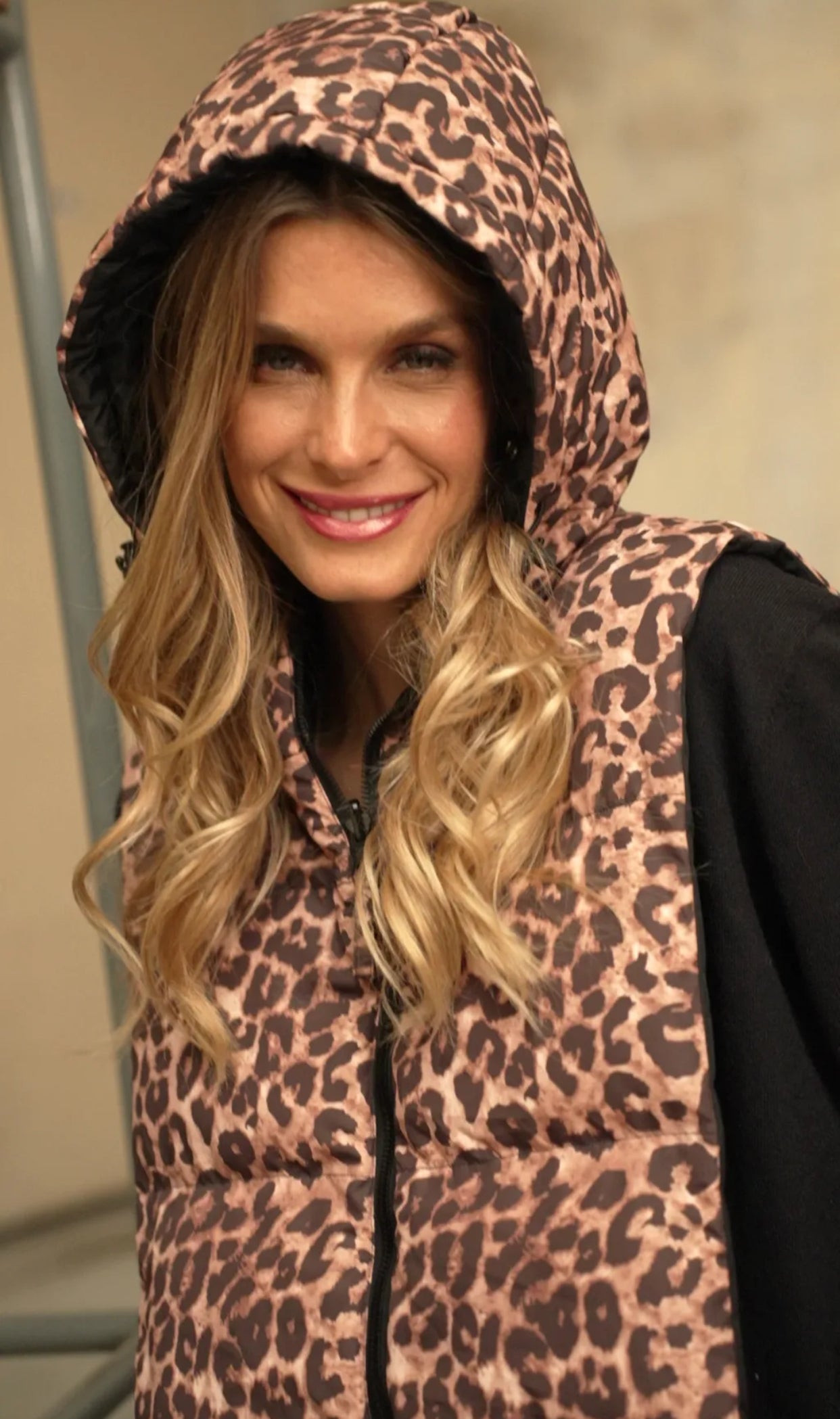 Col capuche amovible réversible ZACK - Noir / Léo 🐆