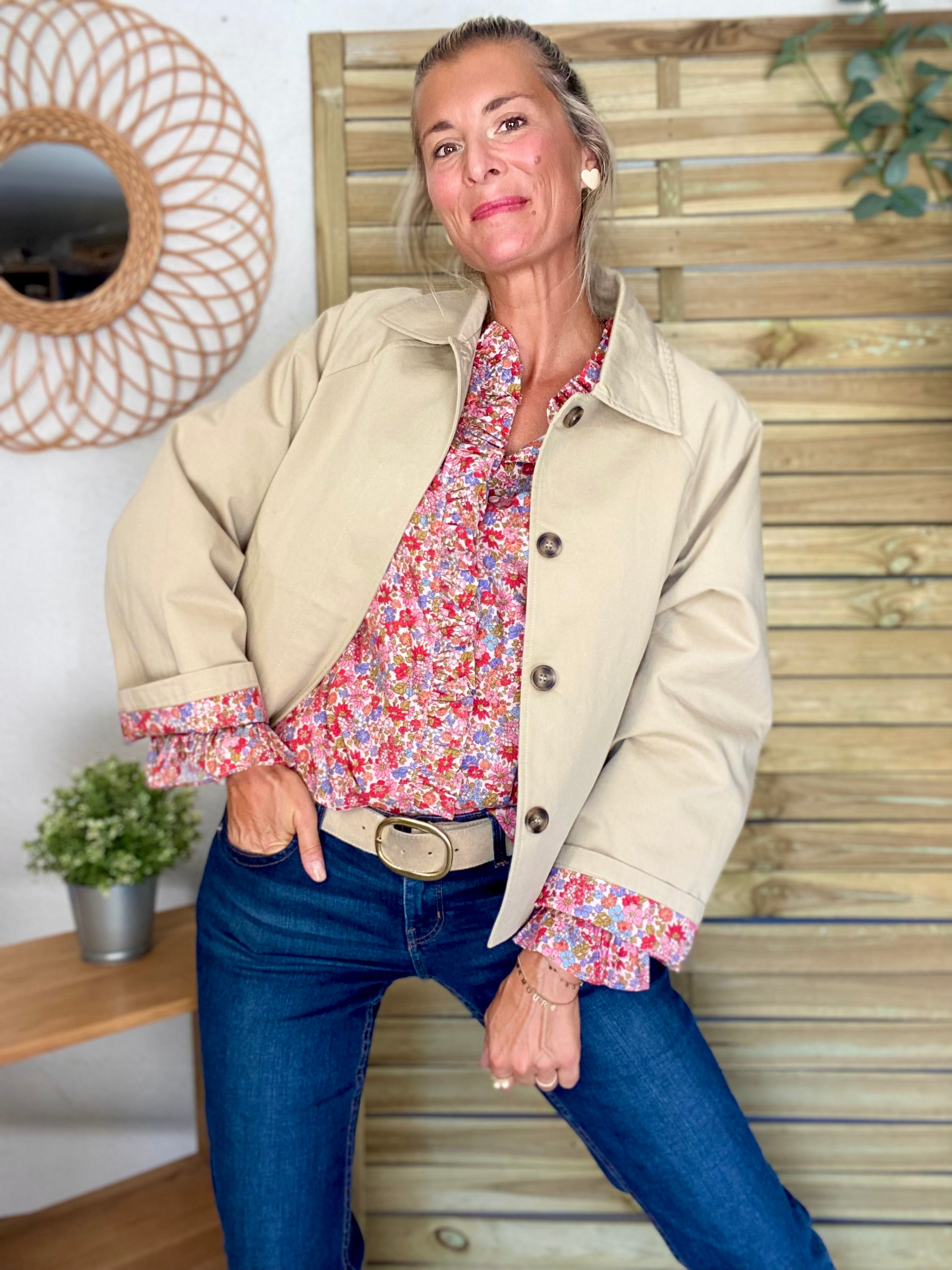 Chemise imprimé Liberty, col volanté YSÉE