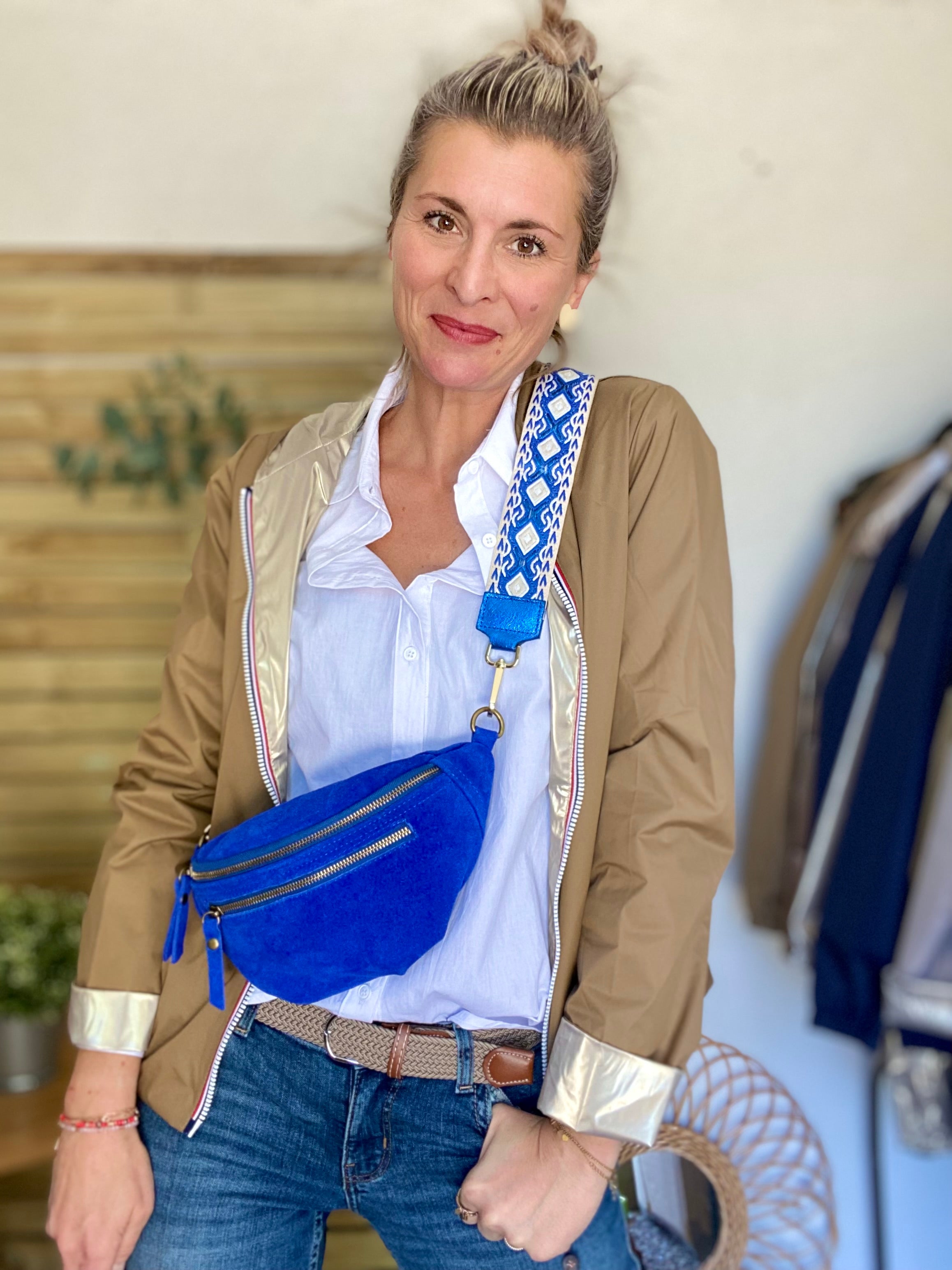 Imperméable réversible GARANCE COURT léger - Camel/Doré - LAURA JO