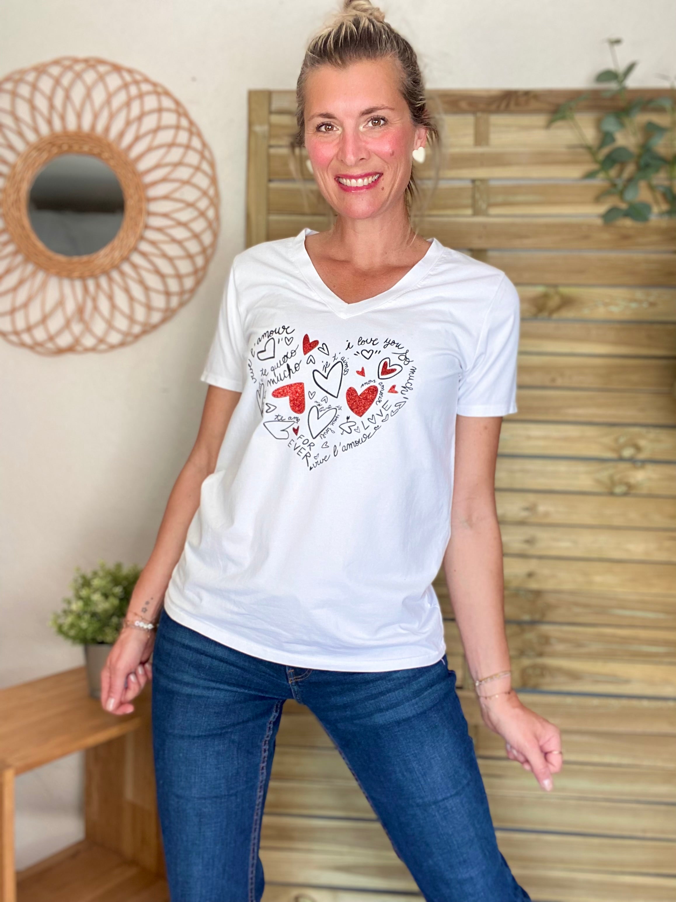 Tee shirt paillettes Te quiero ❤️ PIPPA