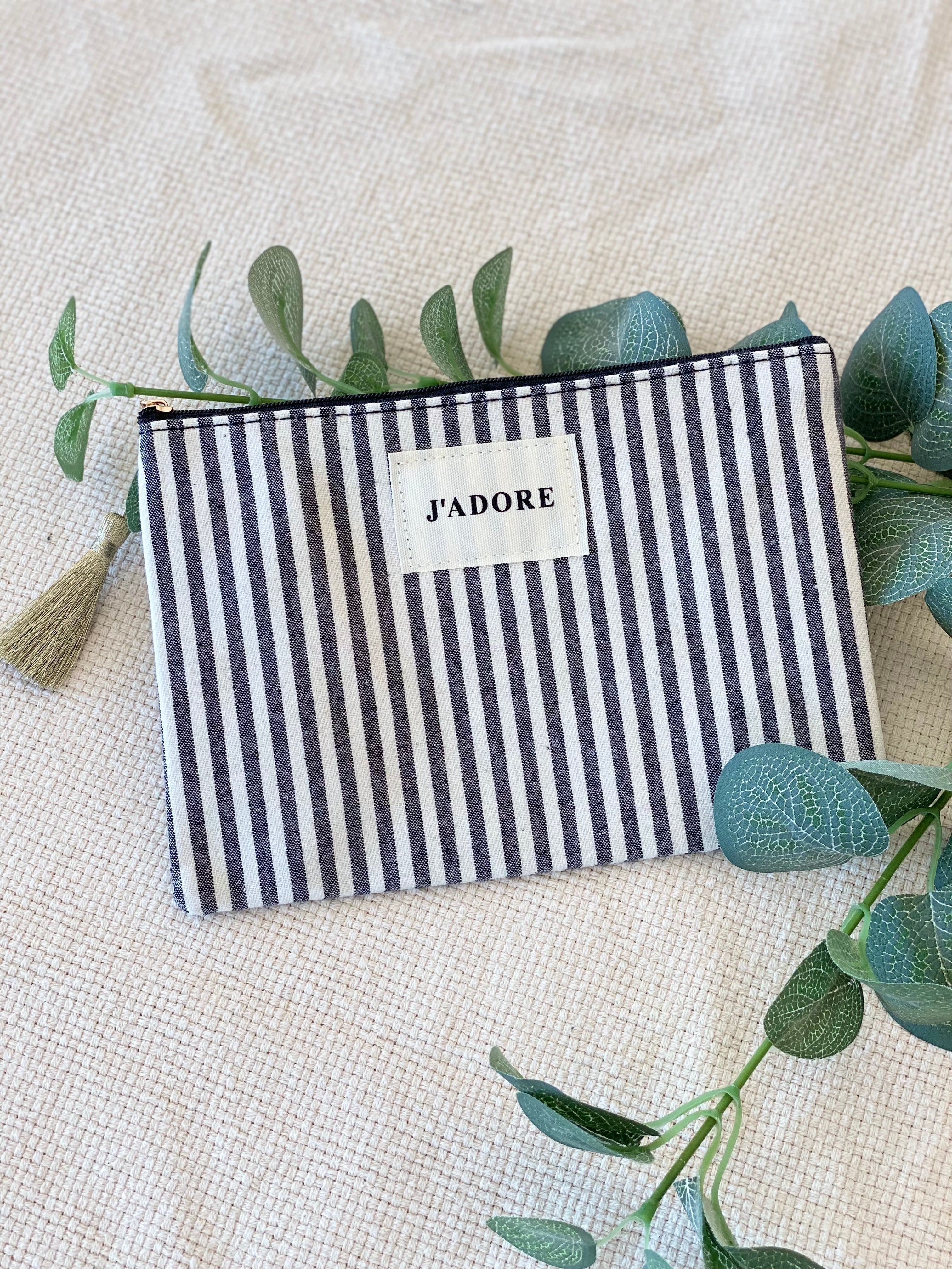 Pochette XL rayée «J’adore» - SARAH