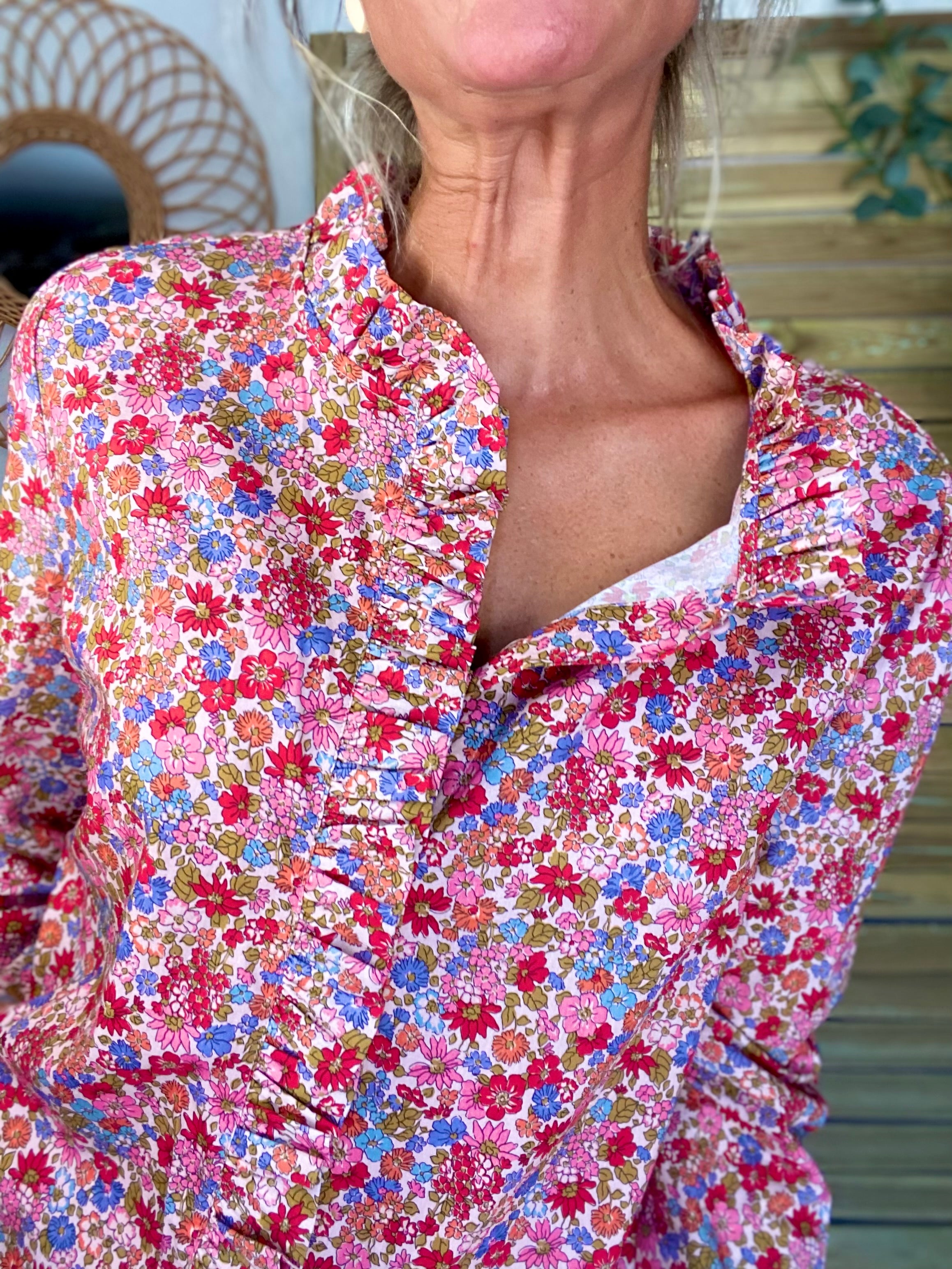 Chemise imprimé Liberty, col volanté YSÉE