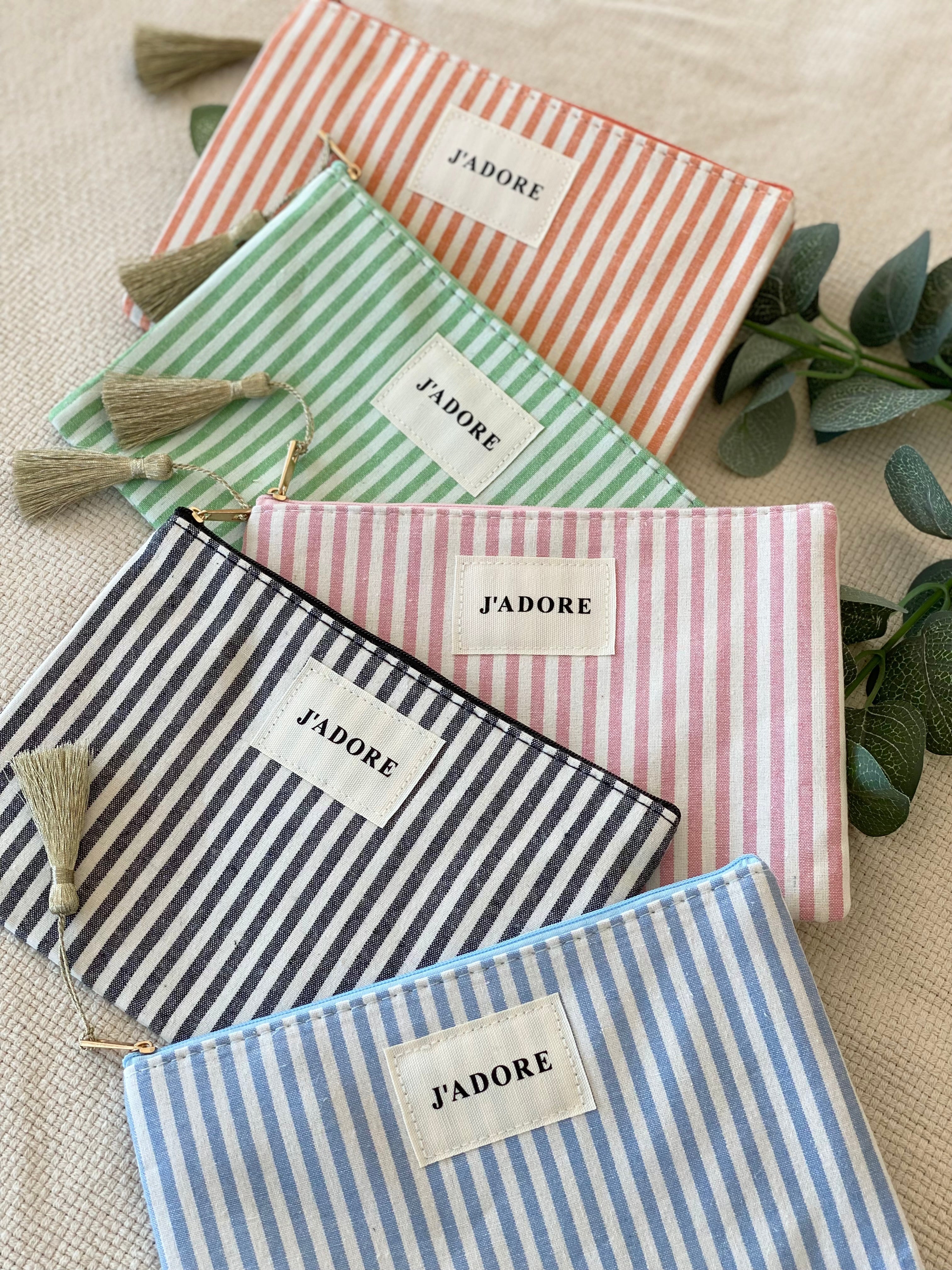 Pochette XL rayée «J’adore» - SARAH