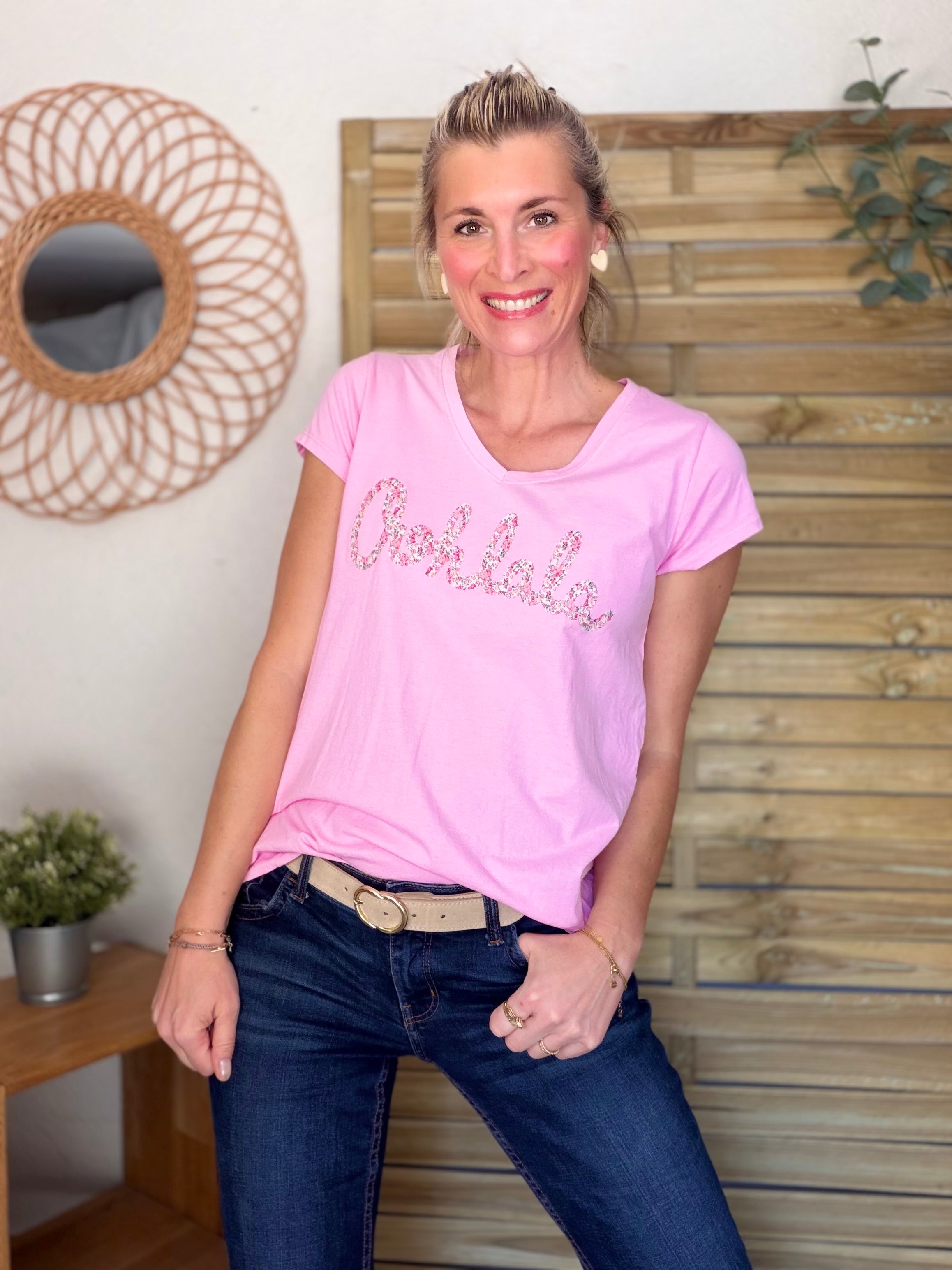 Tee shirt Ohlala Liberty VERA Rose