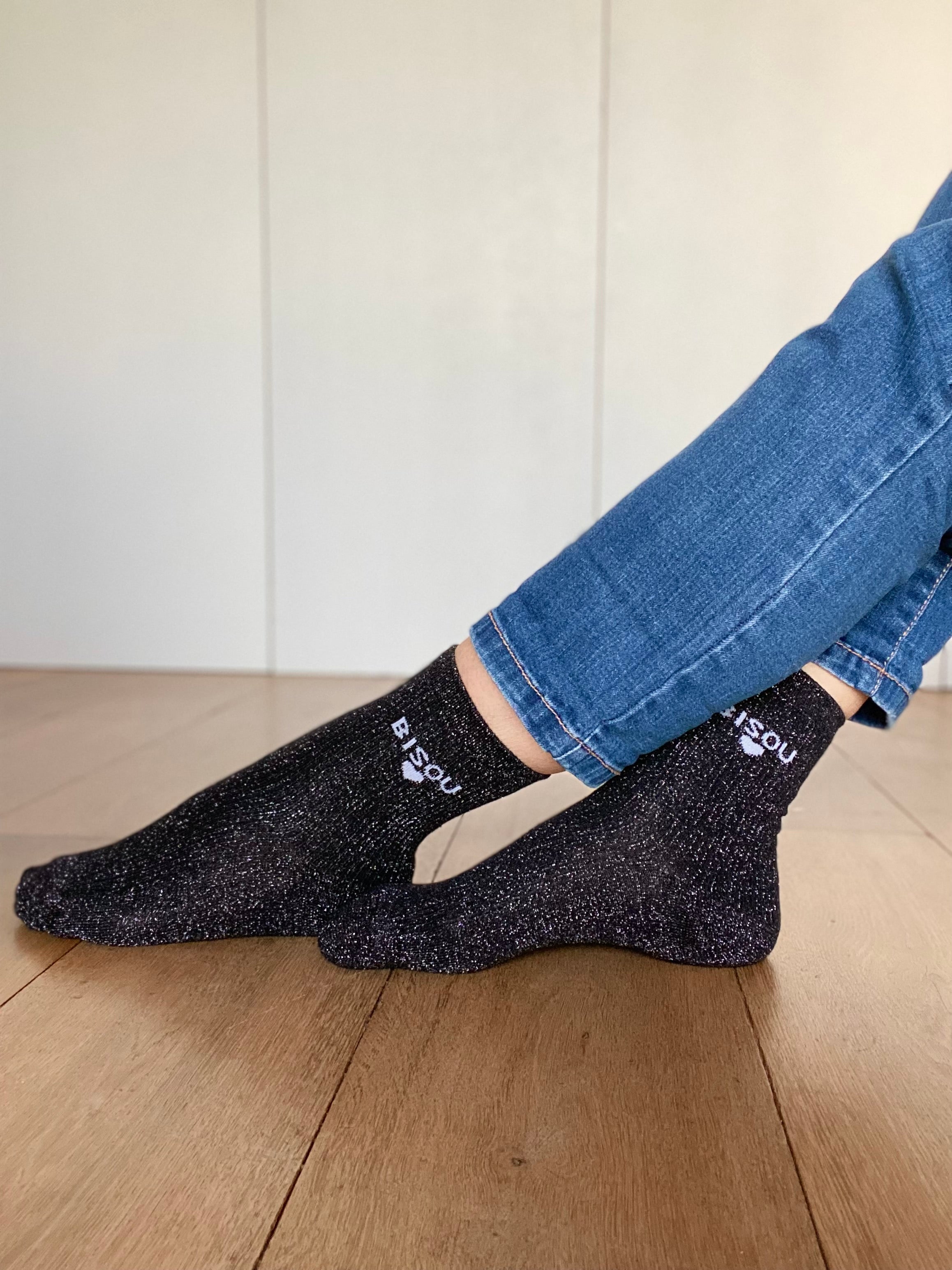 Chaussettes scintillantes glitter ZORA - Bisou