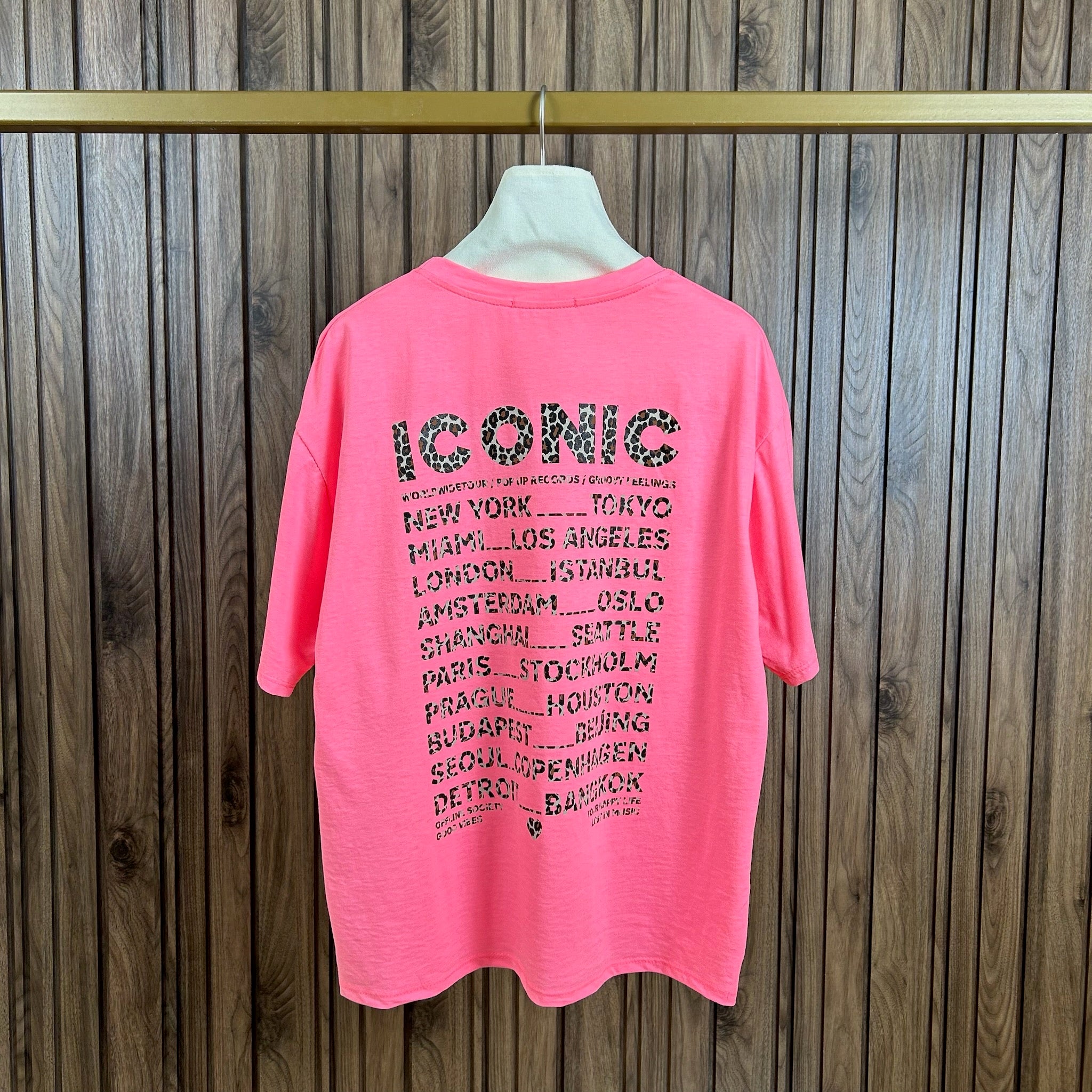 Tee shirt ICONIC Léo LÉONA Fuschia