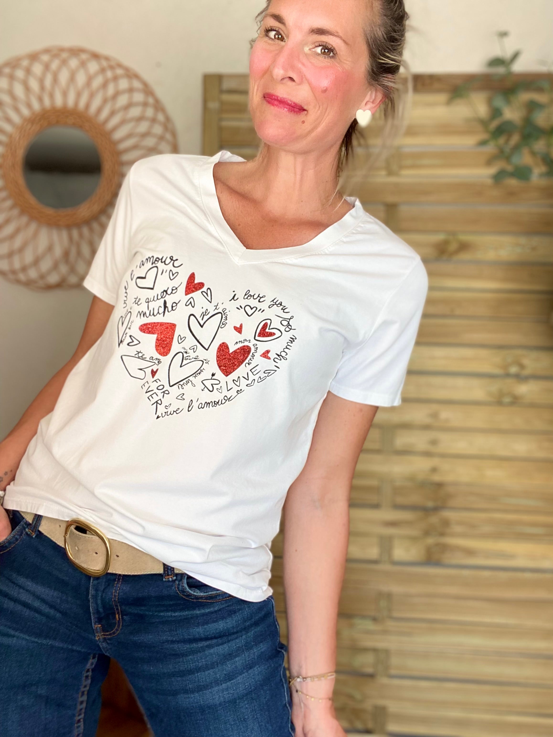 Tee shirt paillettes Te quiero ❤️ PIPPA