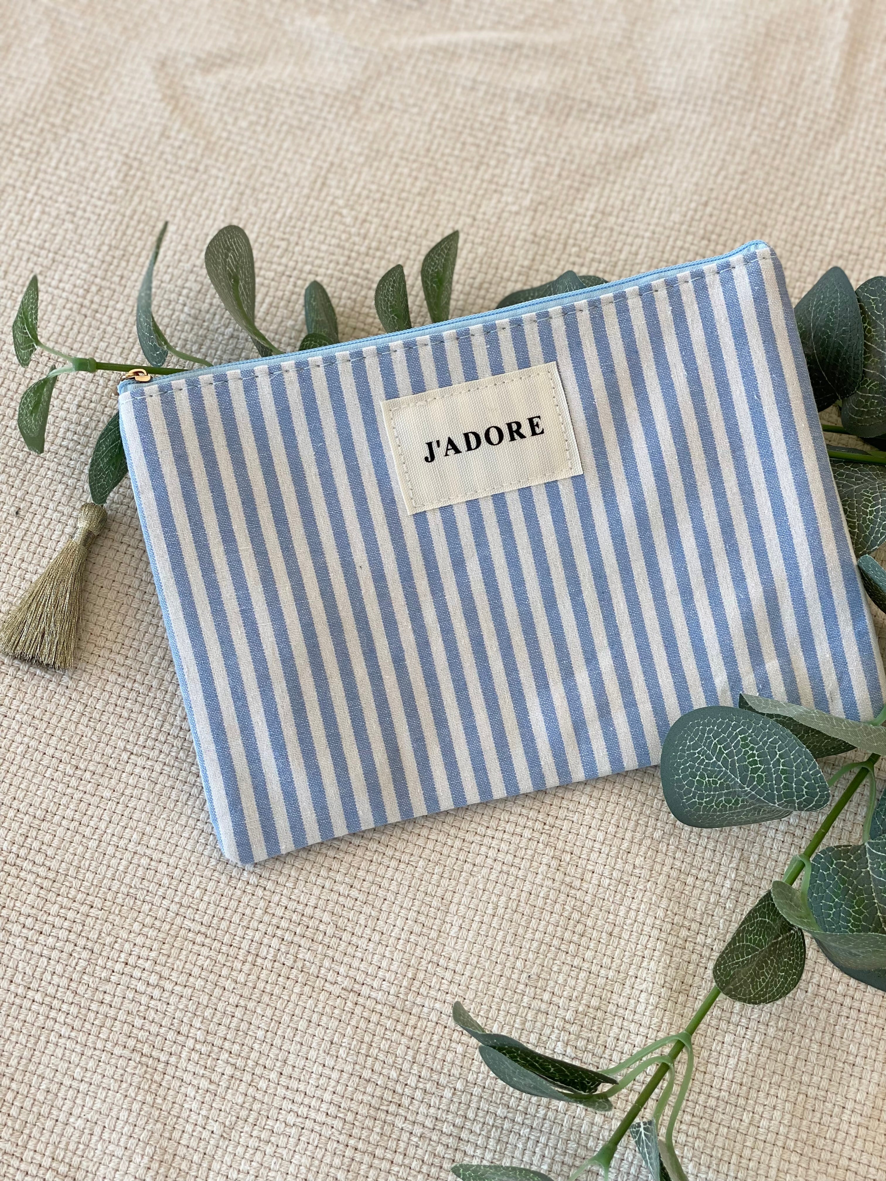 Pochette XL rayée «J’adore» - SARAH