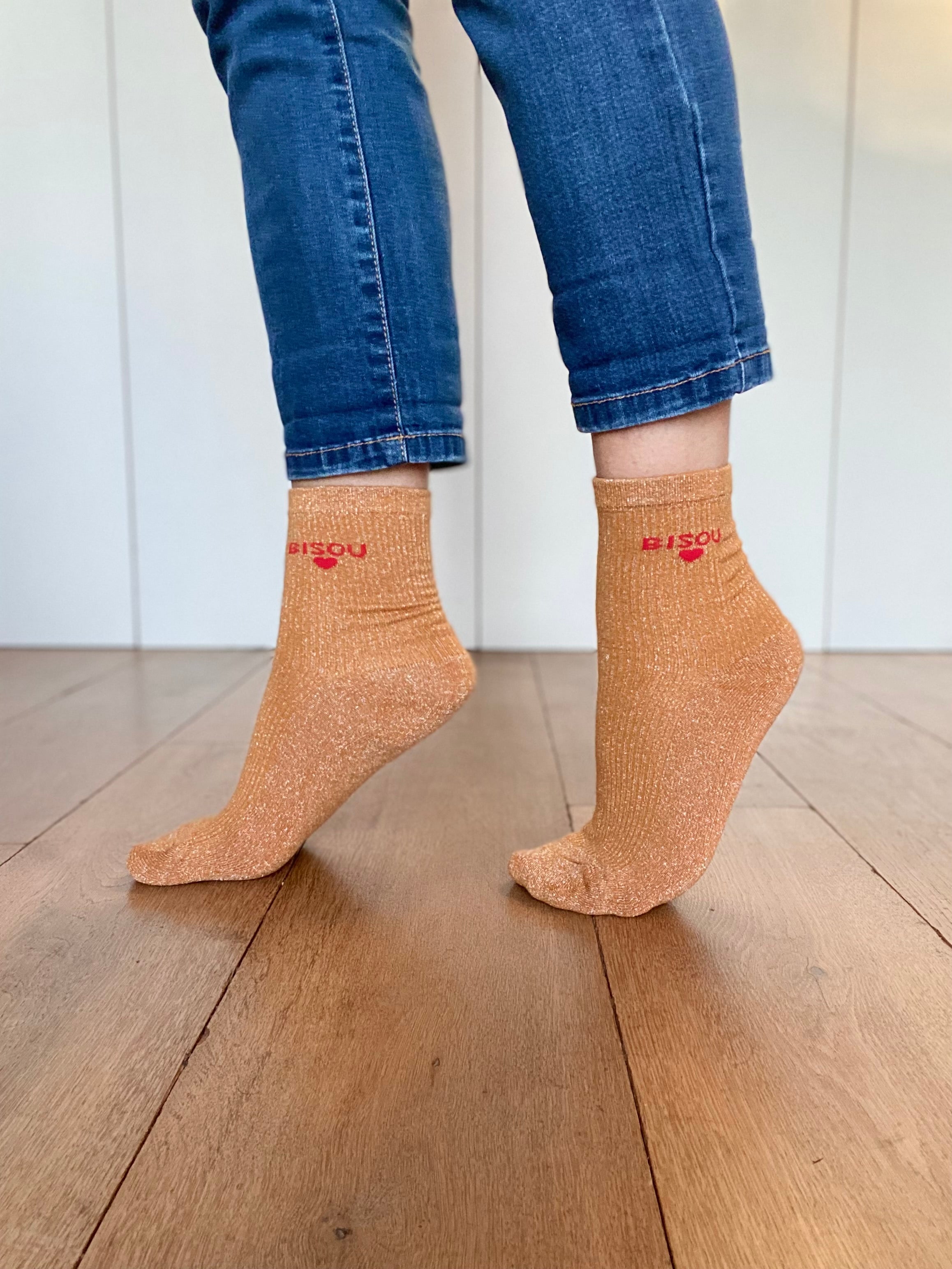 Chaussettes scintillantes glitter ZORA - Bisou