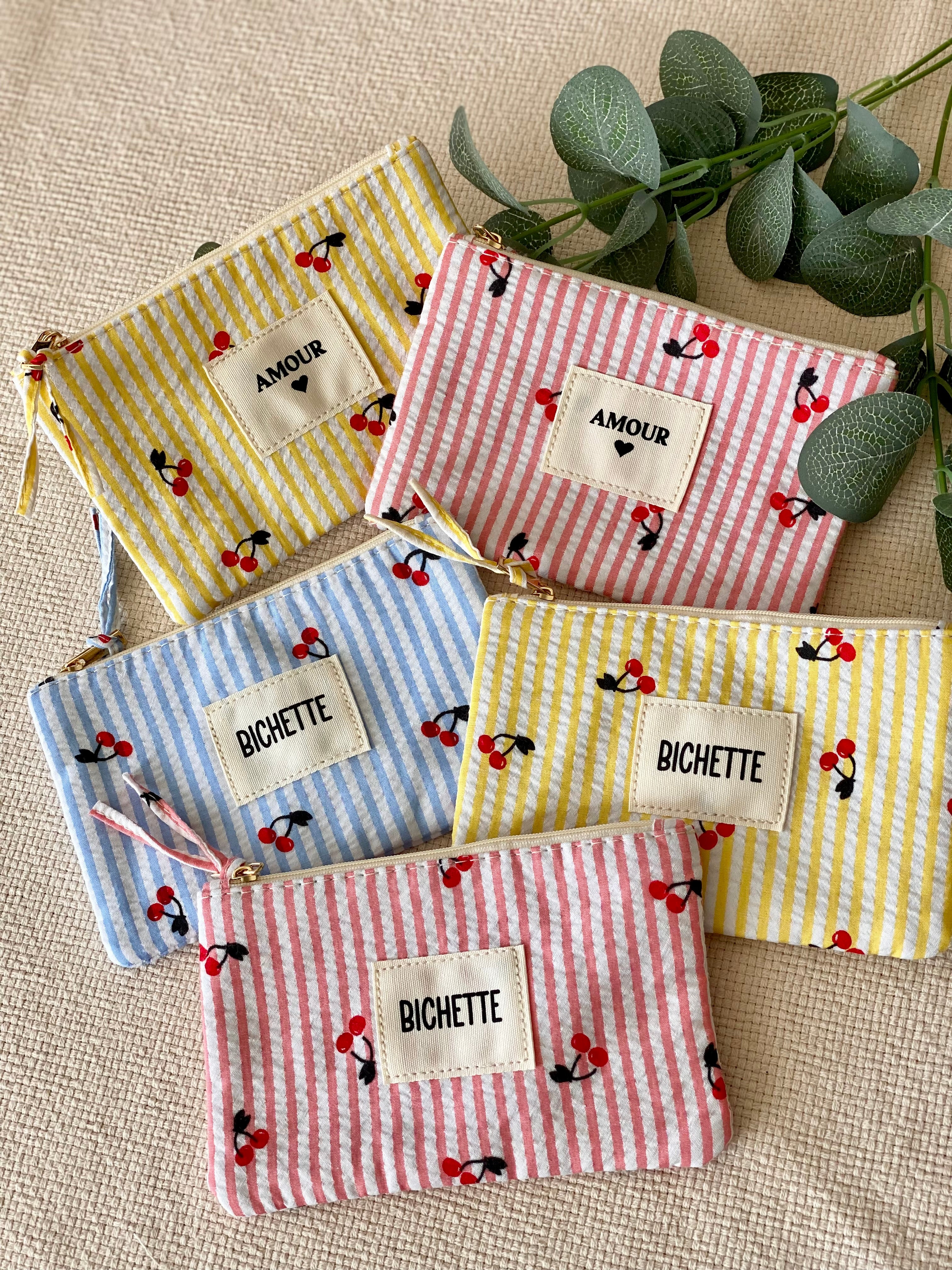 Pochette SUZETTE rayé cerises 🍒