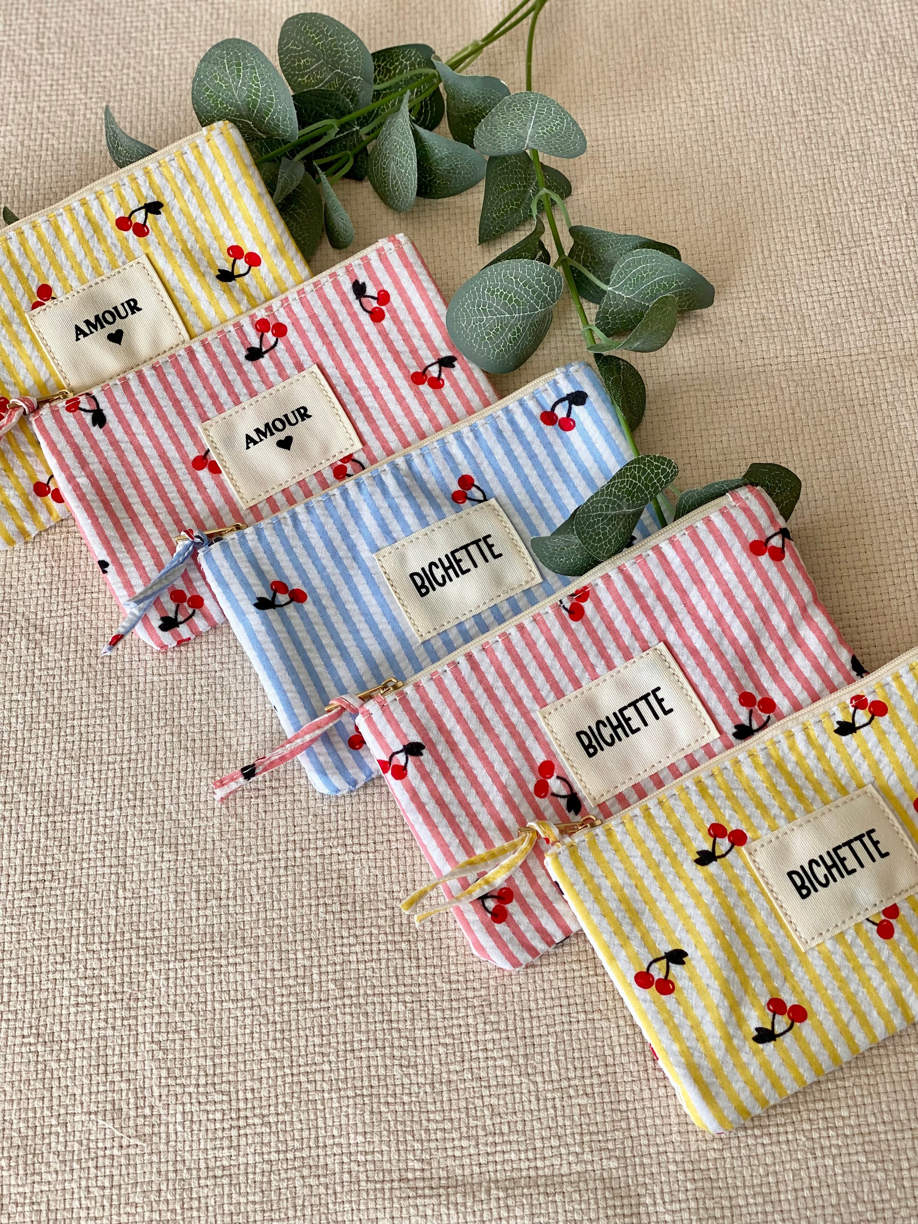 Pochette SUZETTE rayé cerises 🍒
