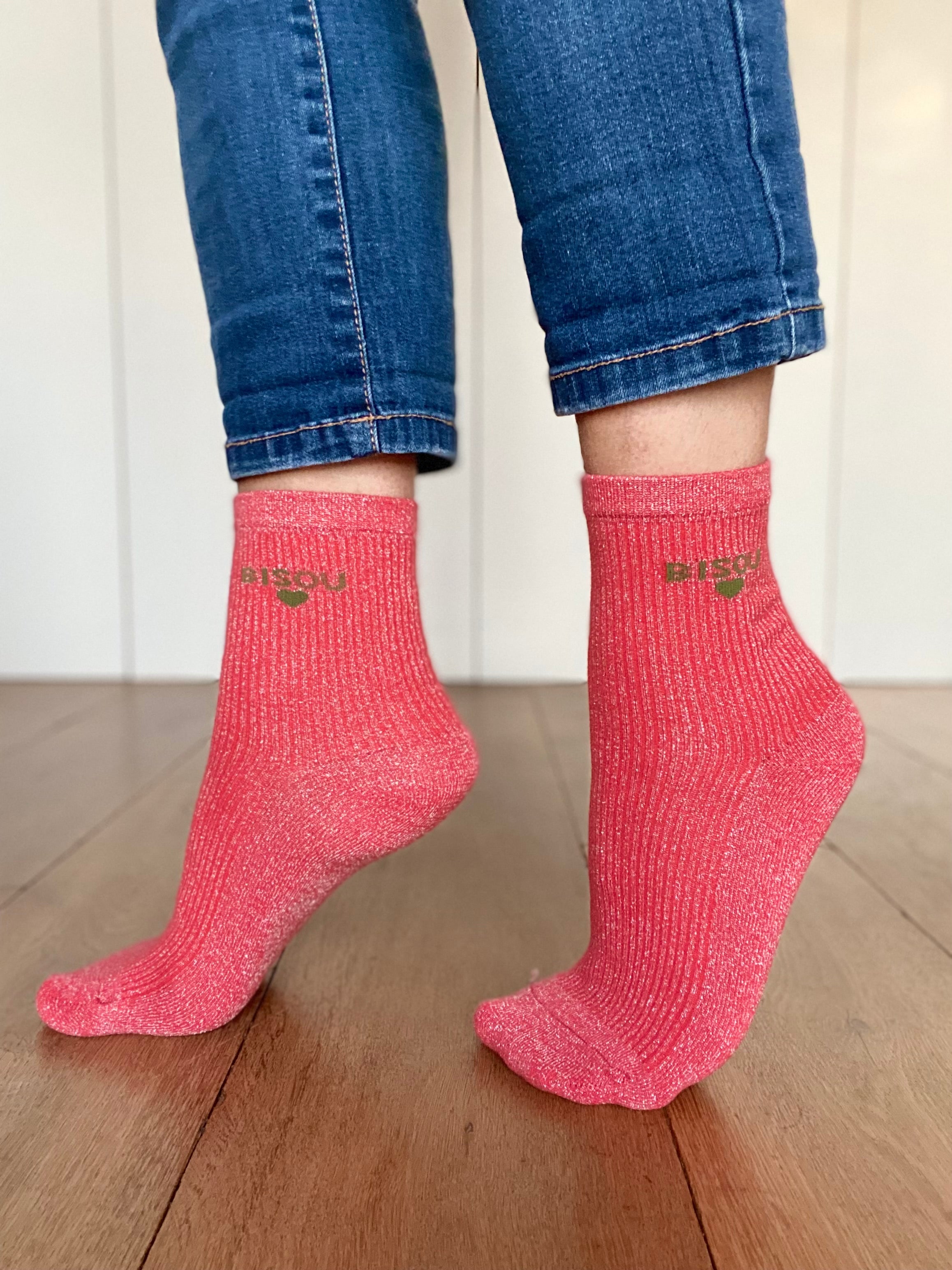 Chaussettes scintillantes glitter ZORA - Bisou