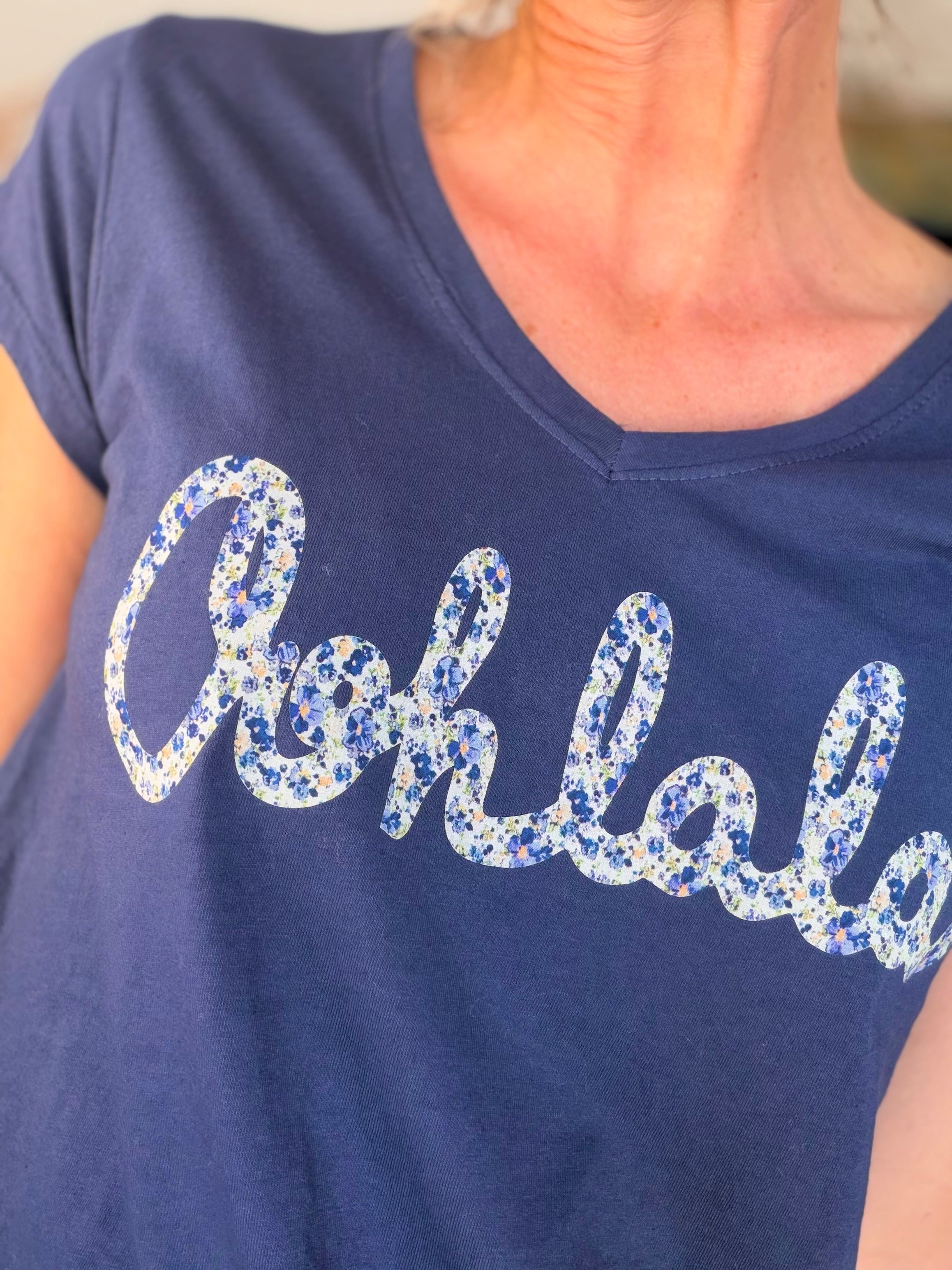 Tee shirt Ohlala Liberty VERA Bleu marine