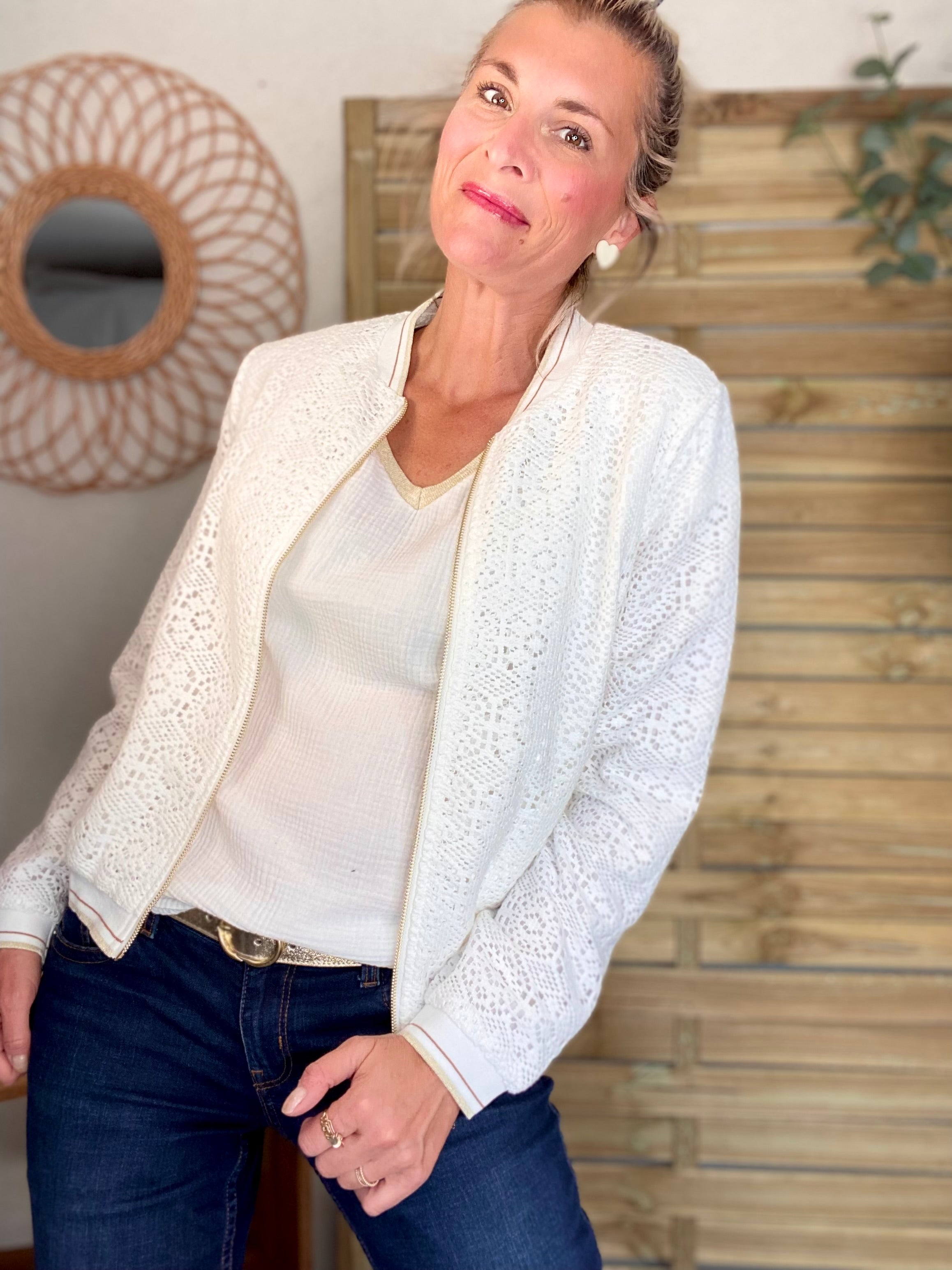 Veste bombers en crochet CLARANCE