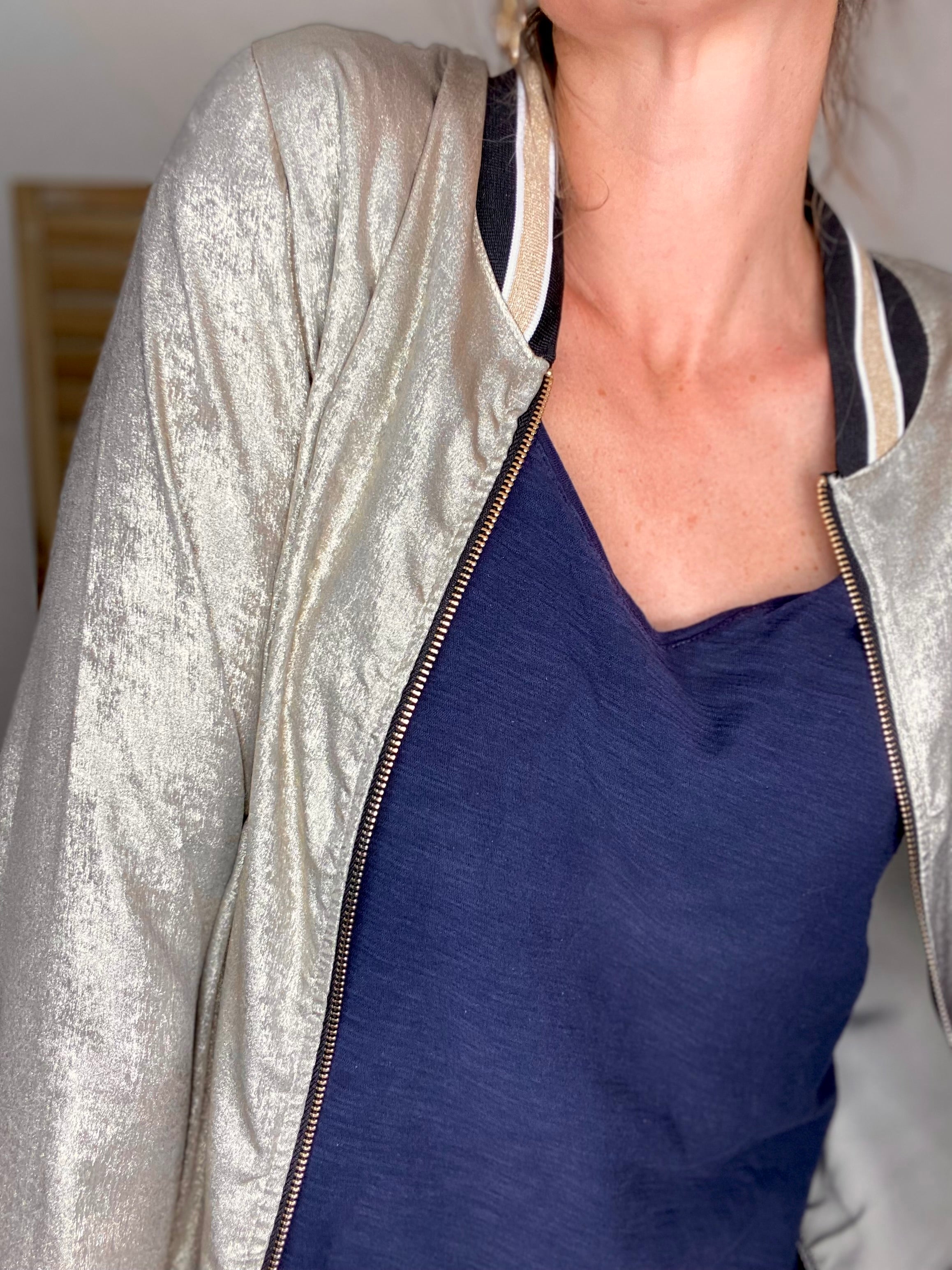 Veste bombers léger EMILY - Doré foncé - taille unique