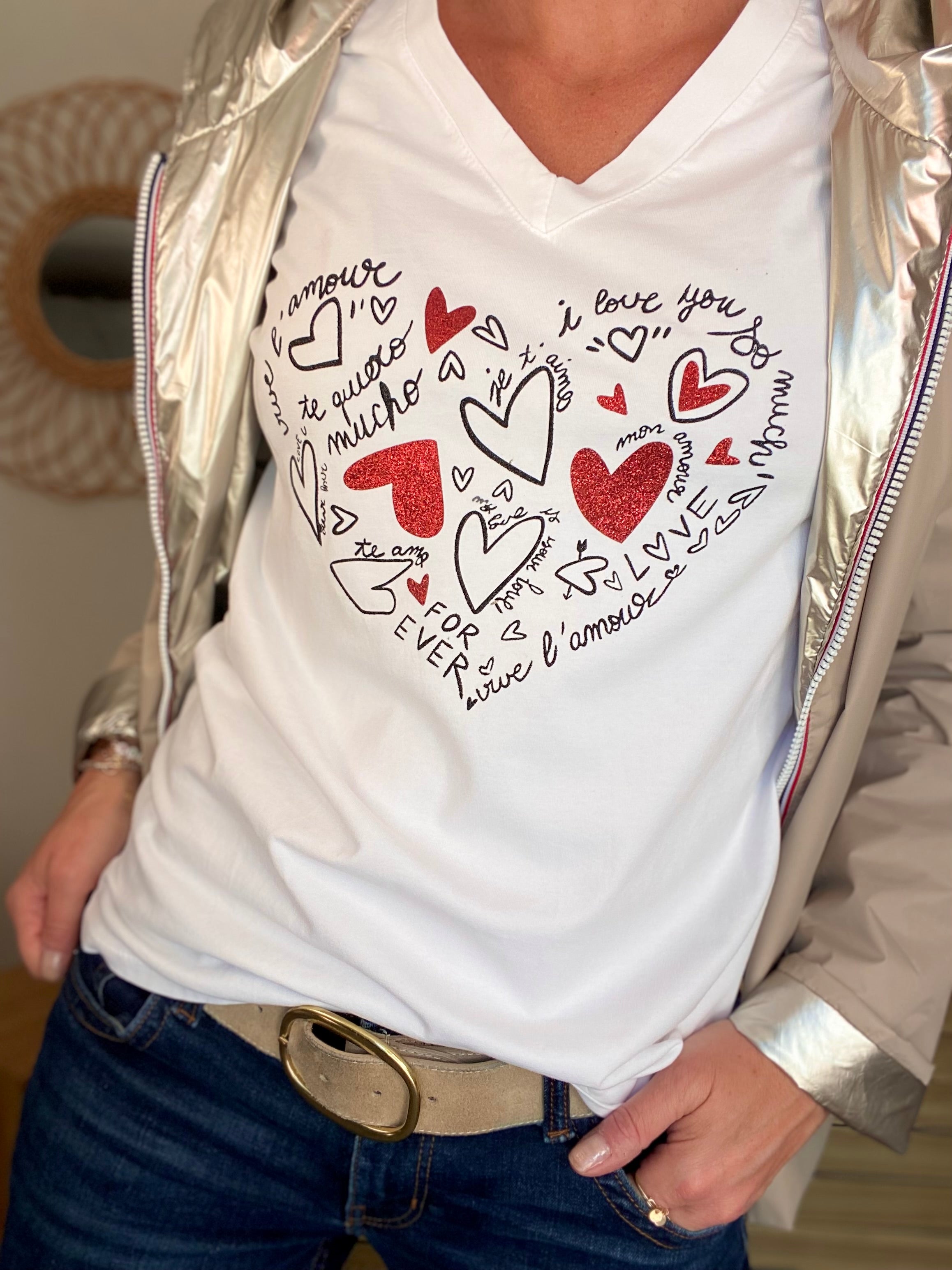 Tee shirt paillettes Te quiero ❤️ PIPPA