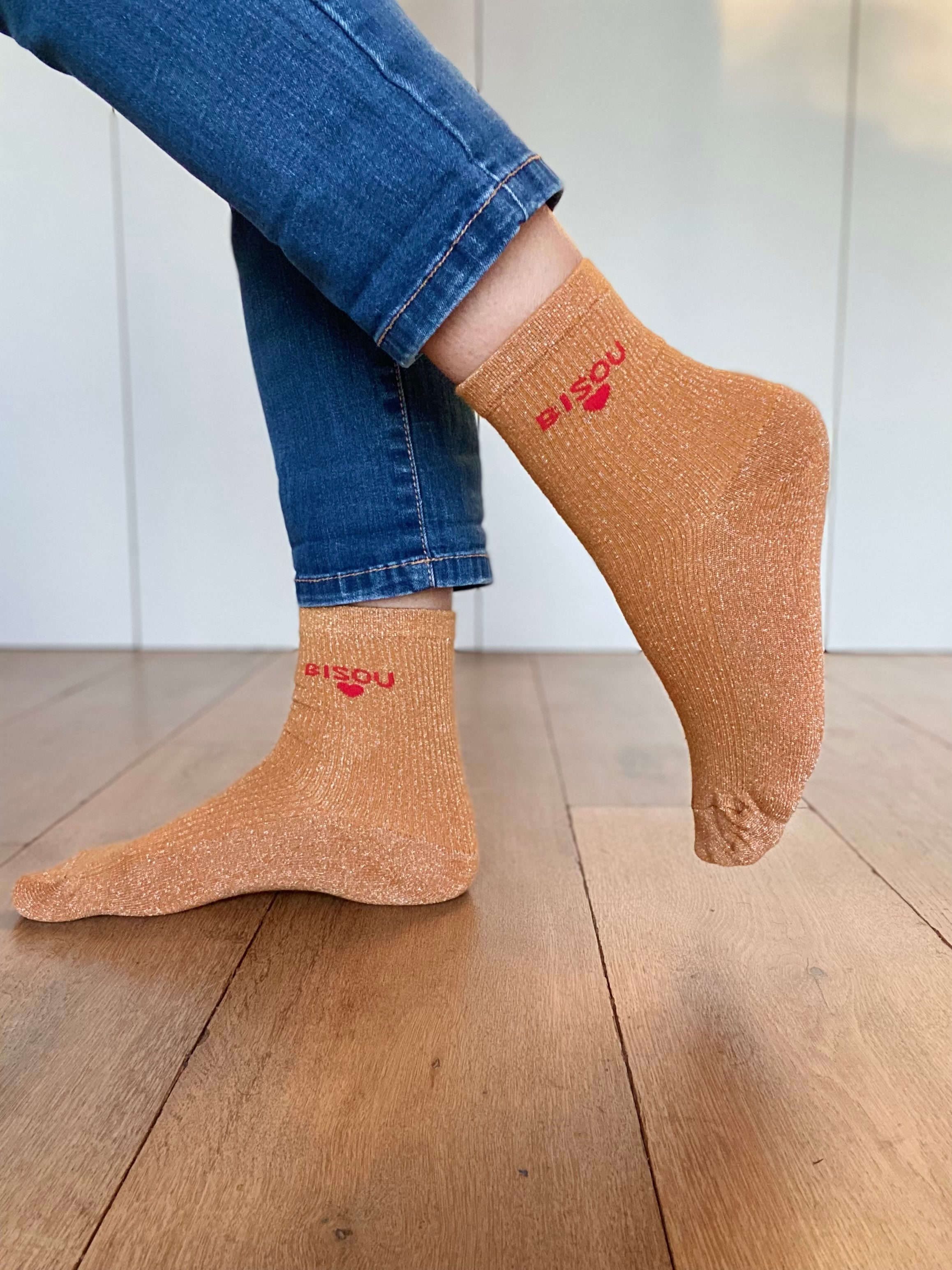 Chaussettes scintillantes glitter ZORA - Bisou