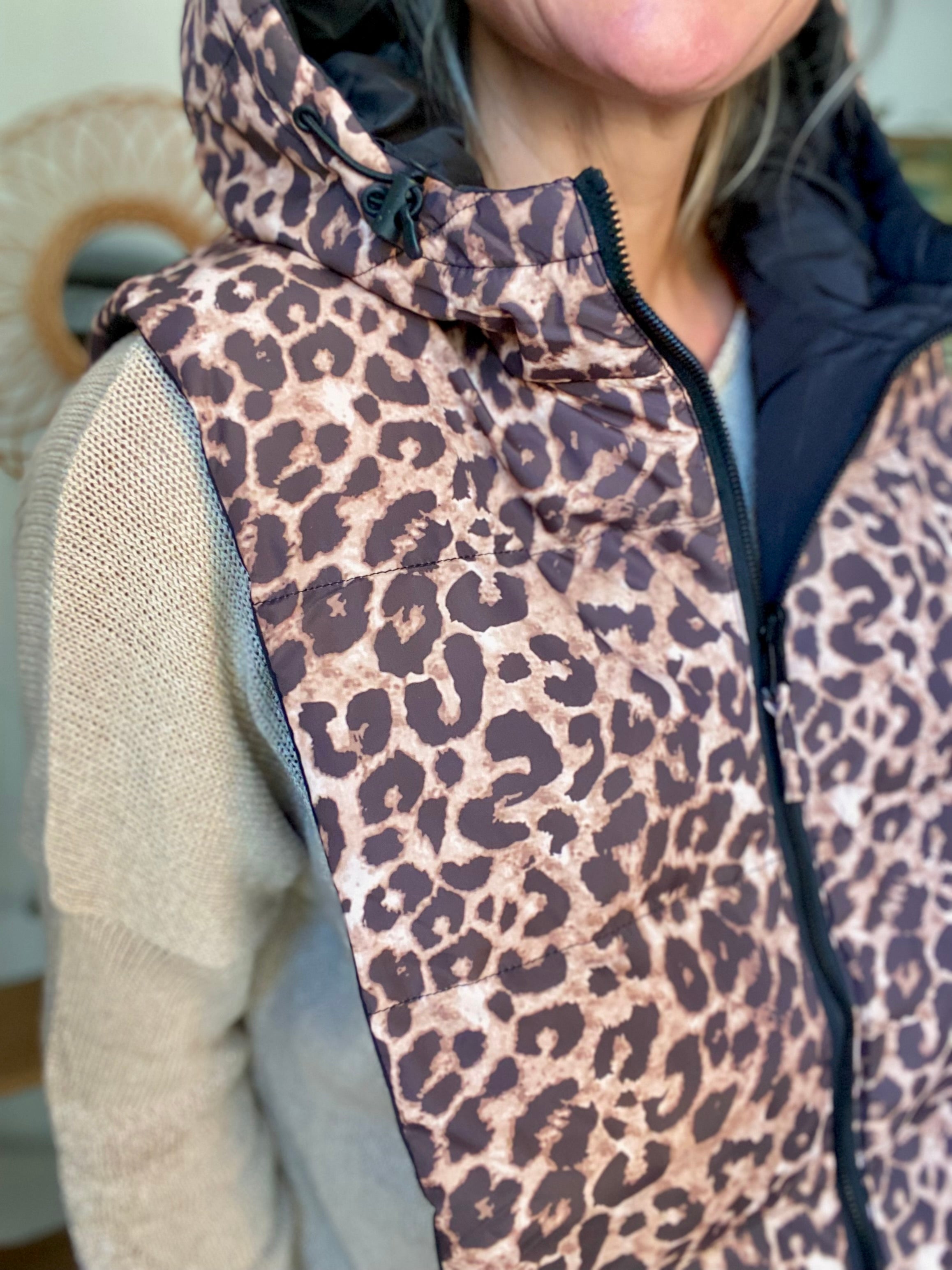 Col capuche amovible réversible ZACK - Noir / Léo 🐆