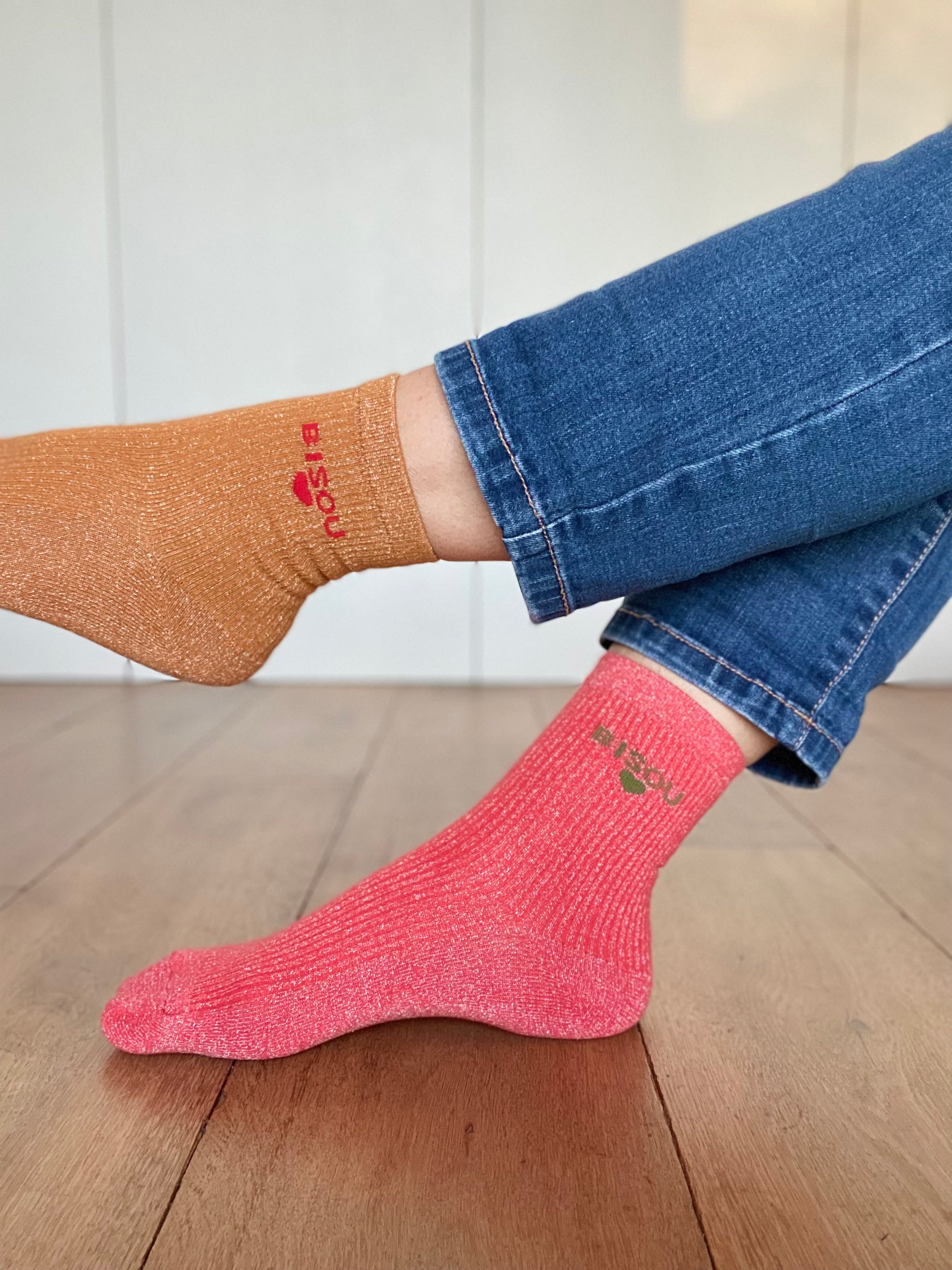 Chaussettes scintillantes glitter ZORA - Bisou