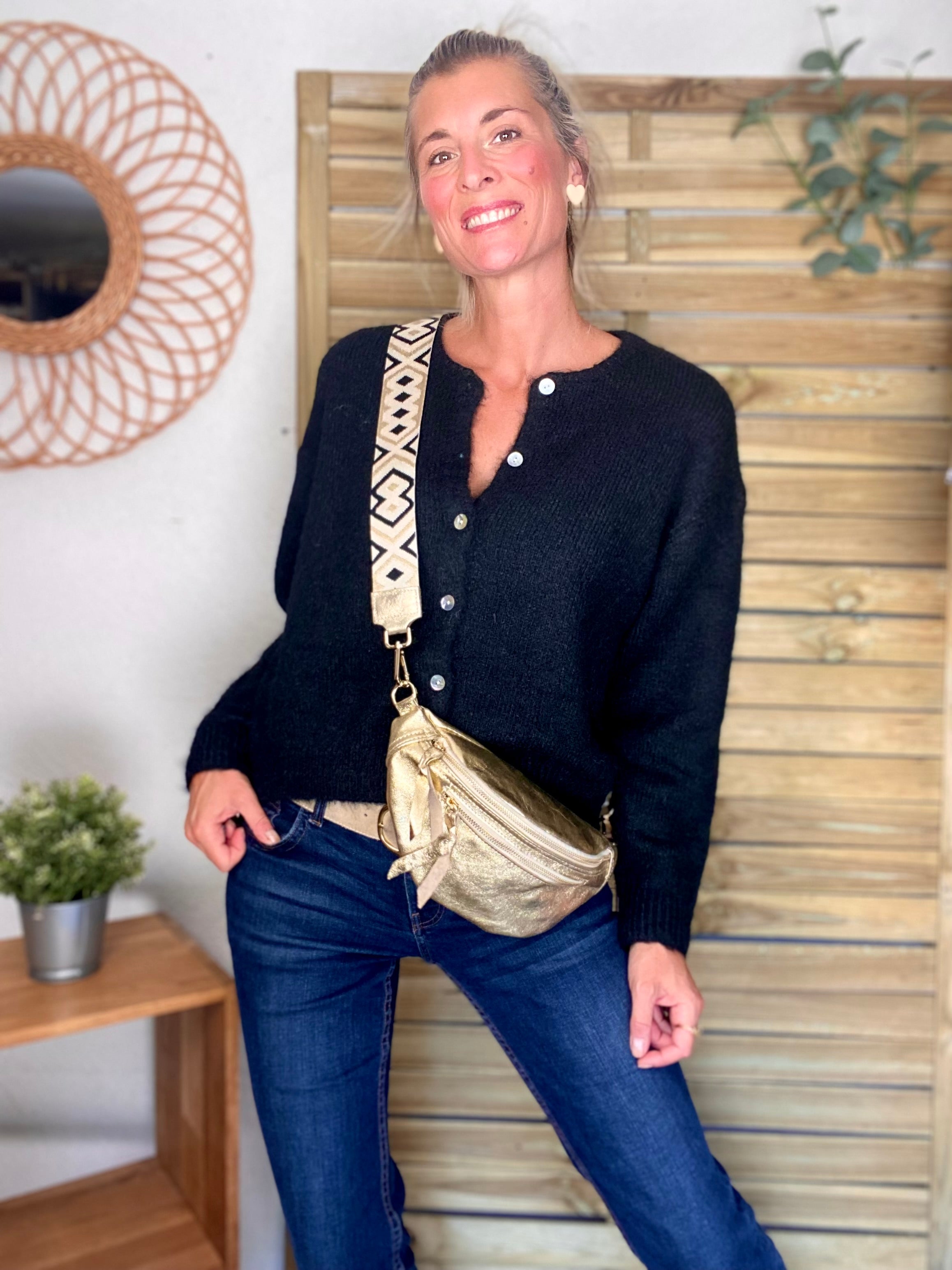 Gilet en maille SYDNEY - Noir