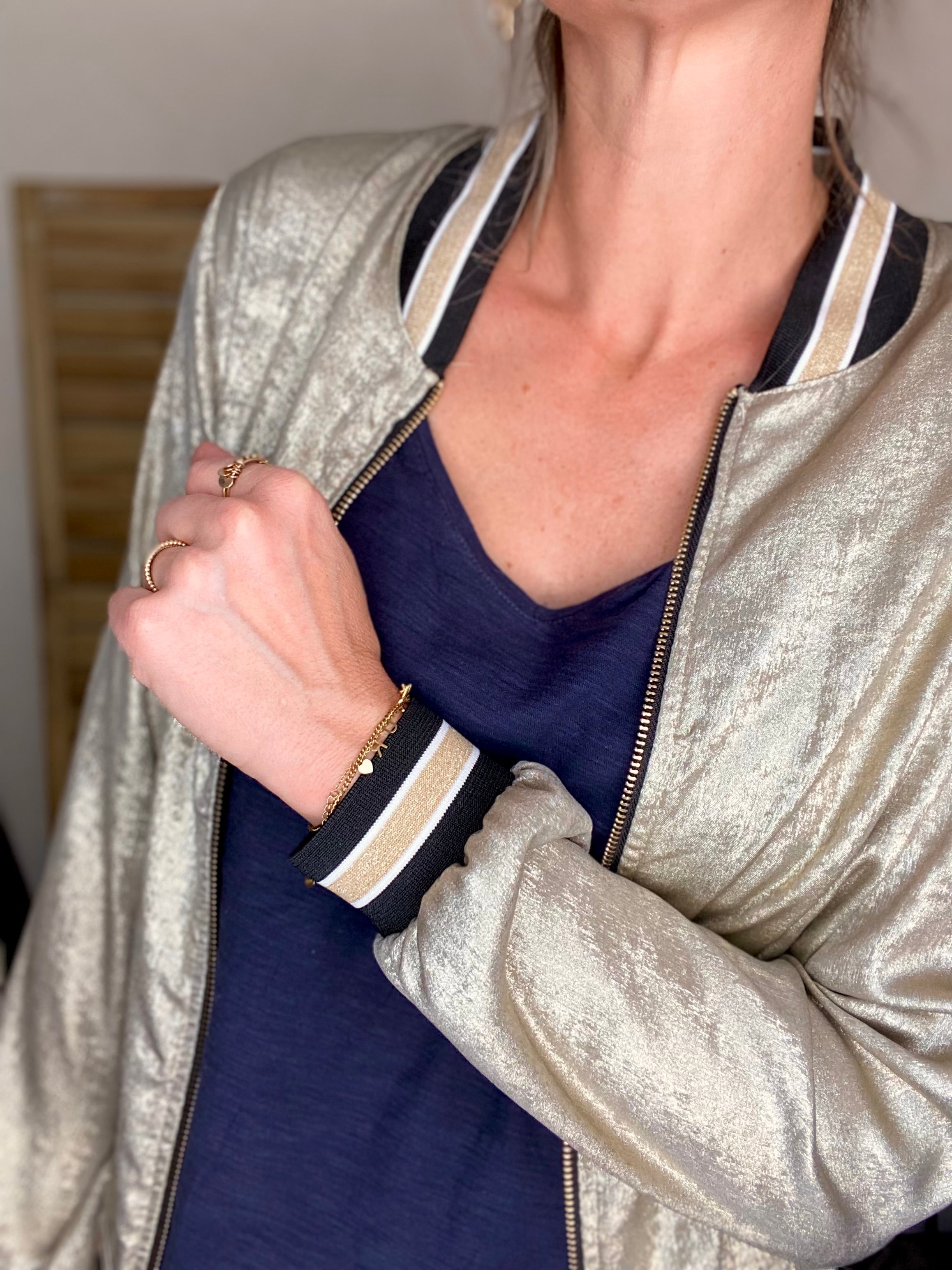 Veste bombers léger EMILY - Doré foncé - taille unique