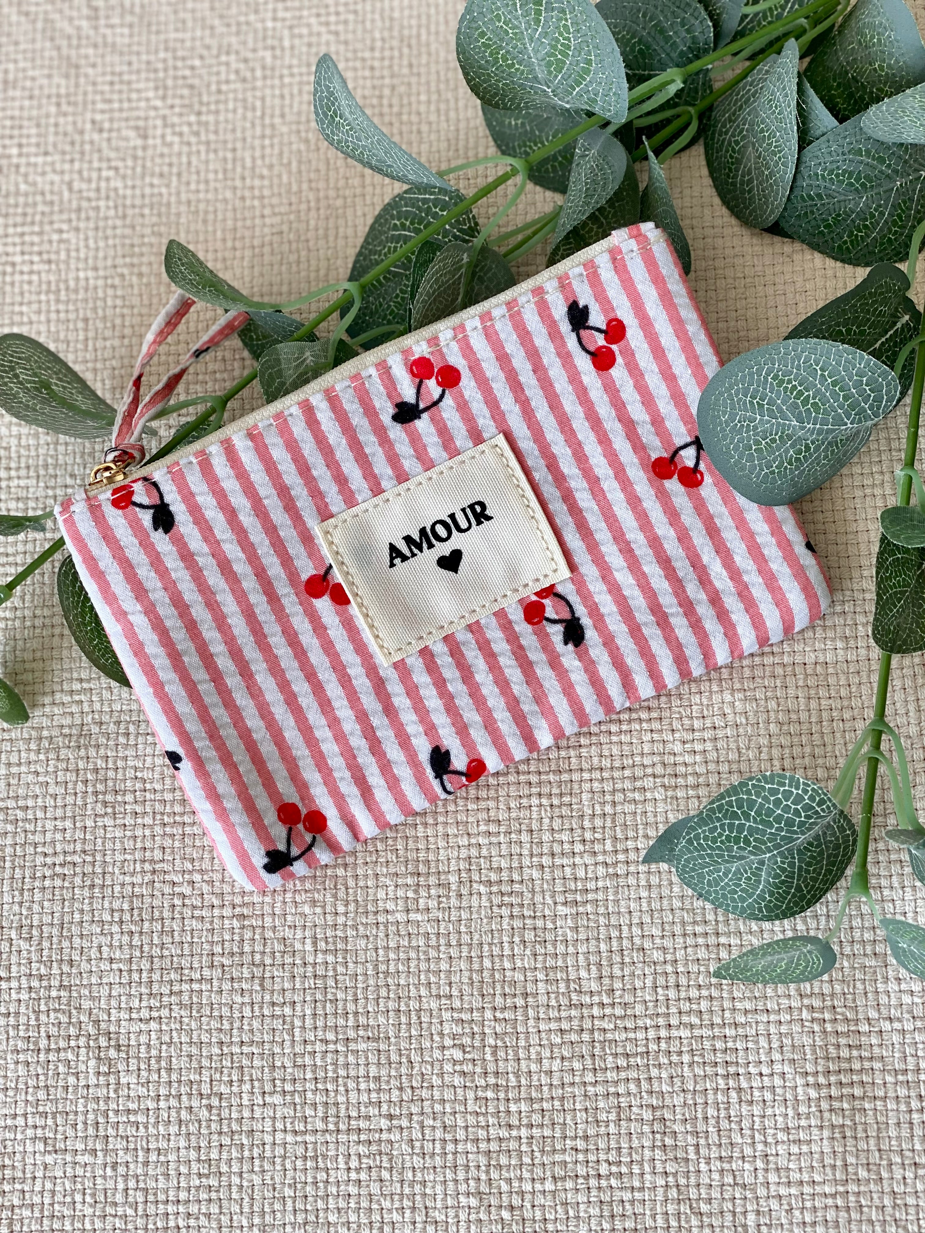 Pochette SUZETTE rayé cerises 🍒