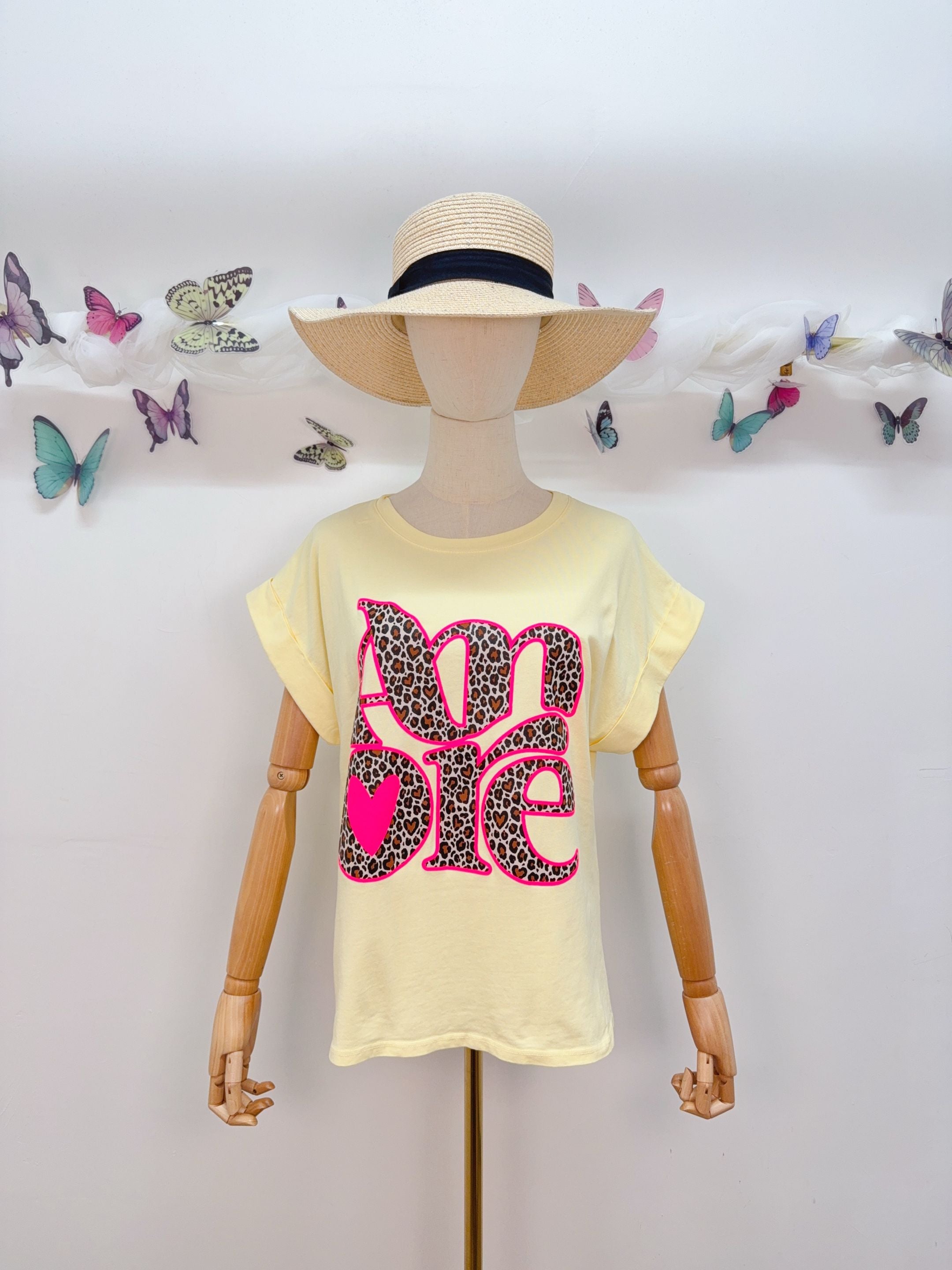Tee shirt AMORE Léo URSULA Jaune