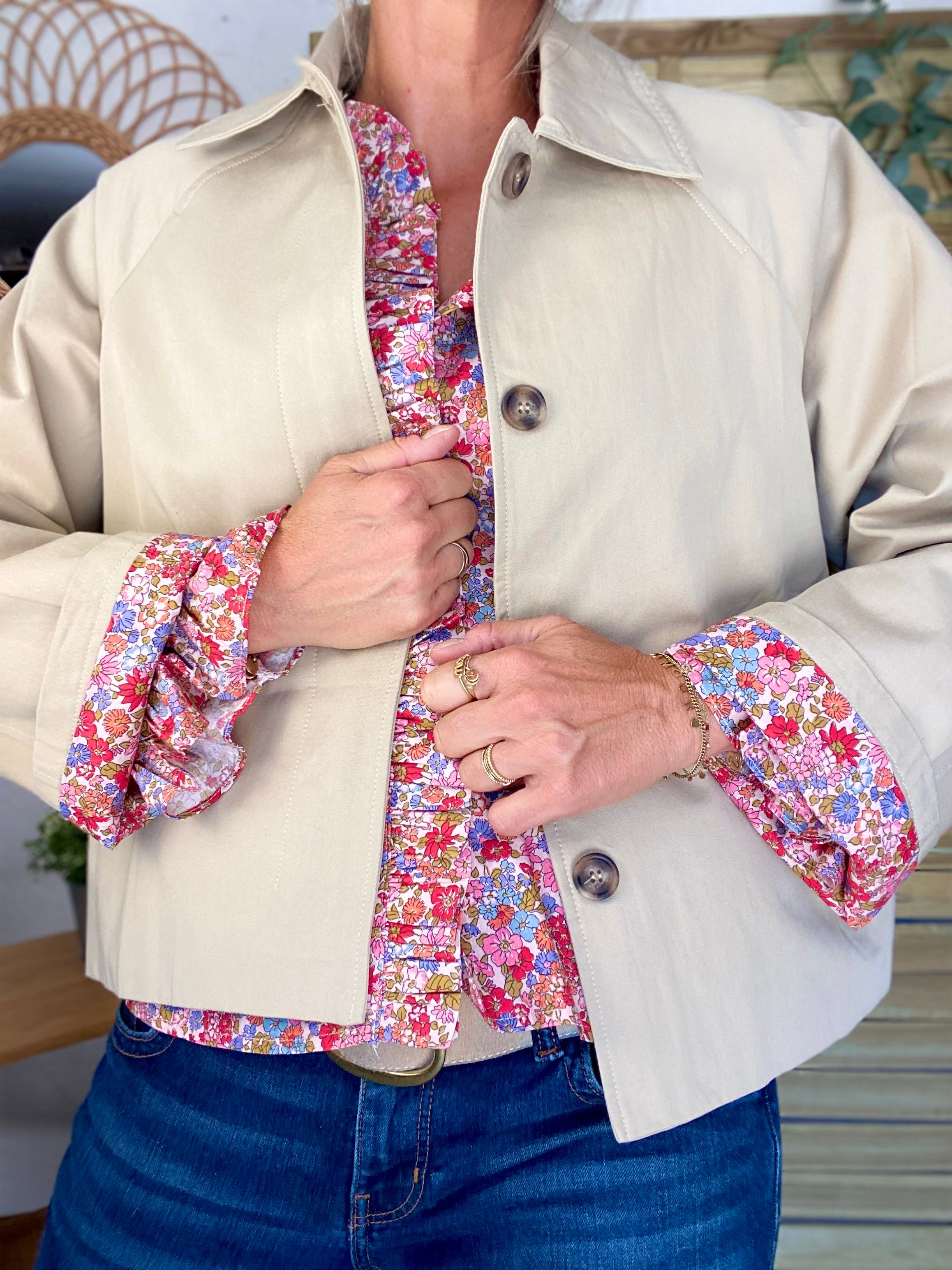Chemise imprimé Liberty, col volanté YSÉE