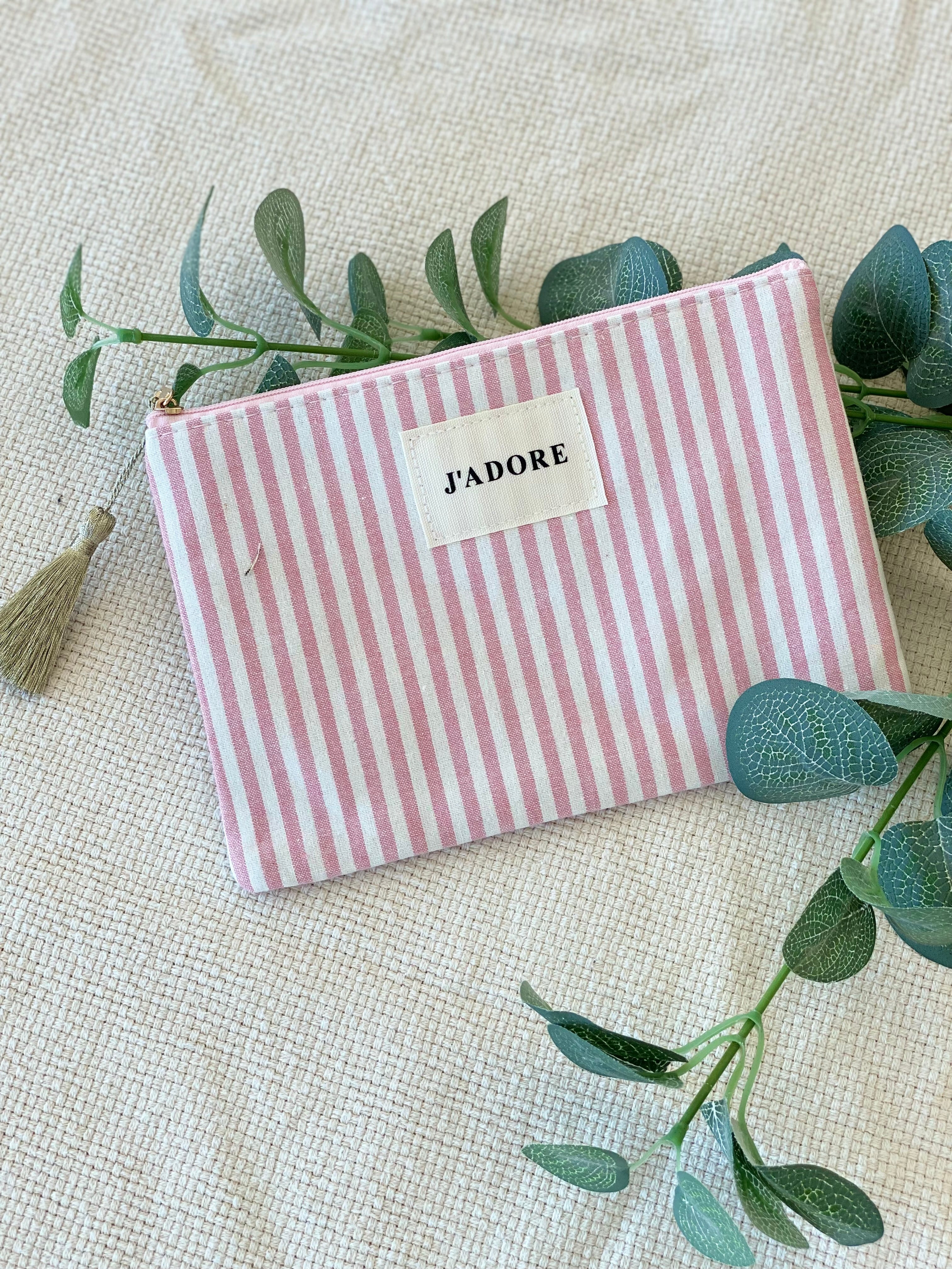 Pochette XL rayée «J’adore» - SARAH