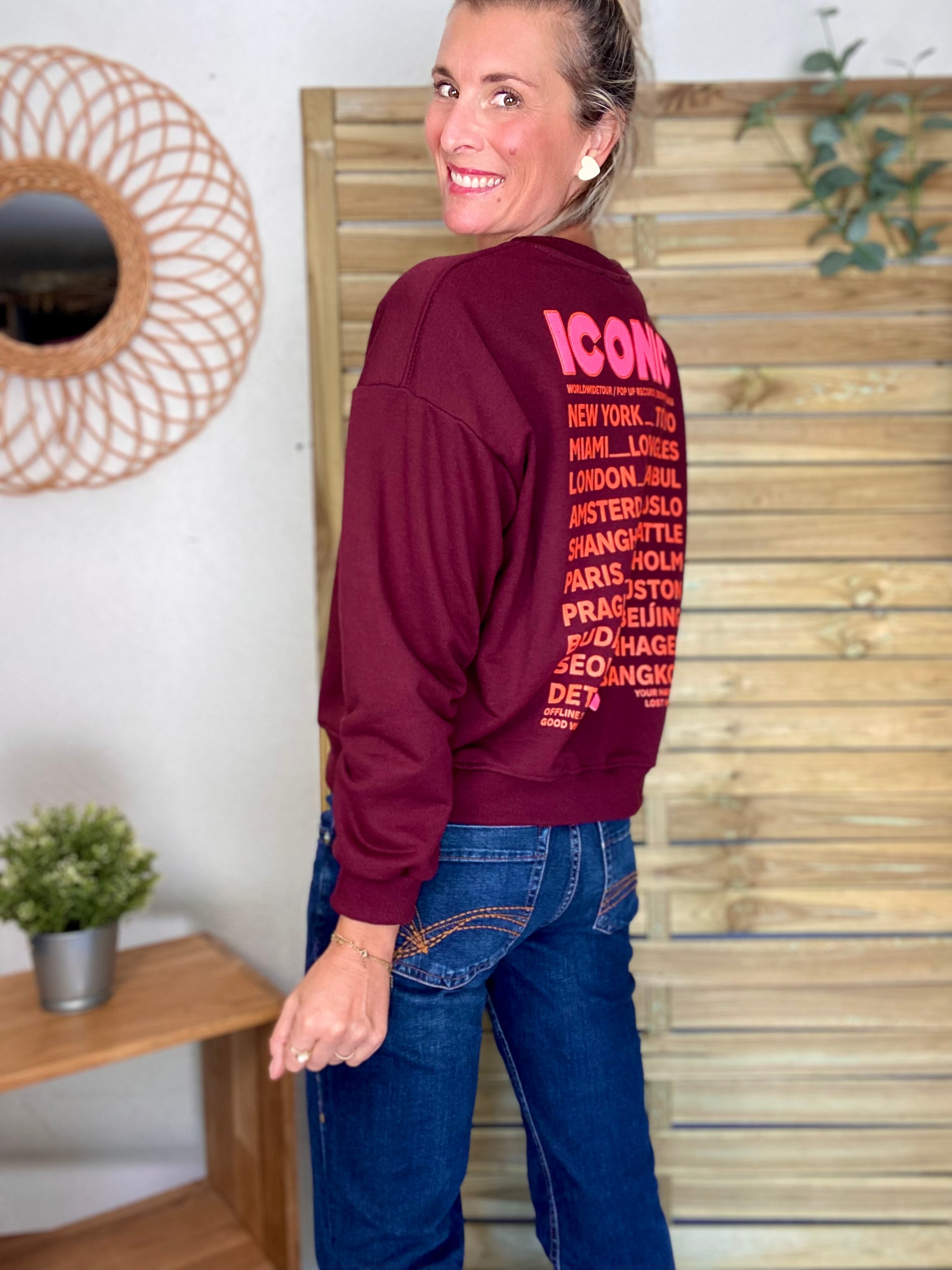 Sweat ICONIC COLINE - Bordeaux