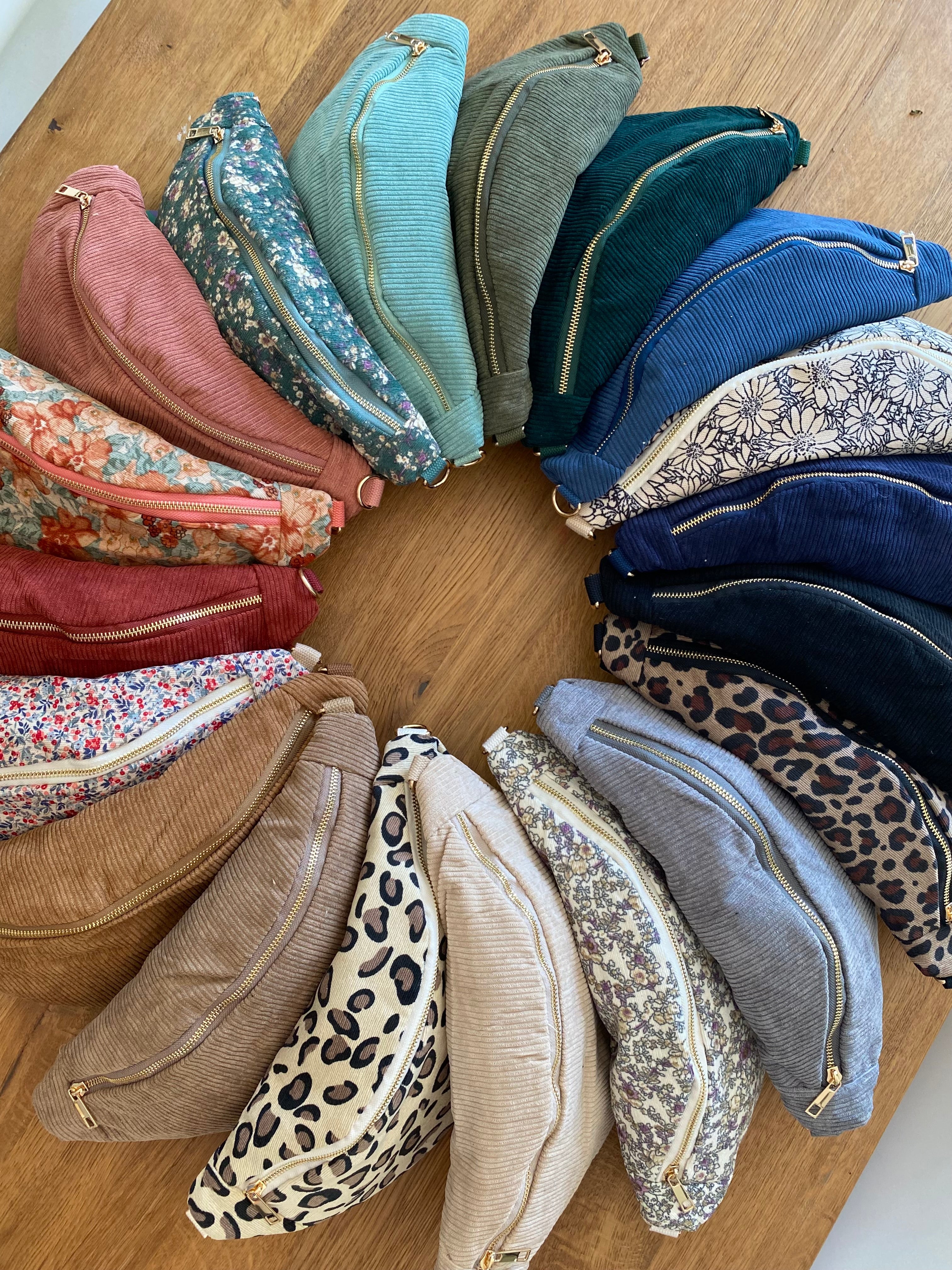 Sac banane XL velours côtelé Ciao Boum - IVY - Terracotta (20 coloris)