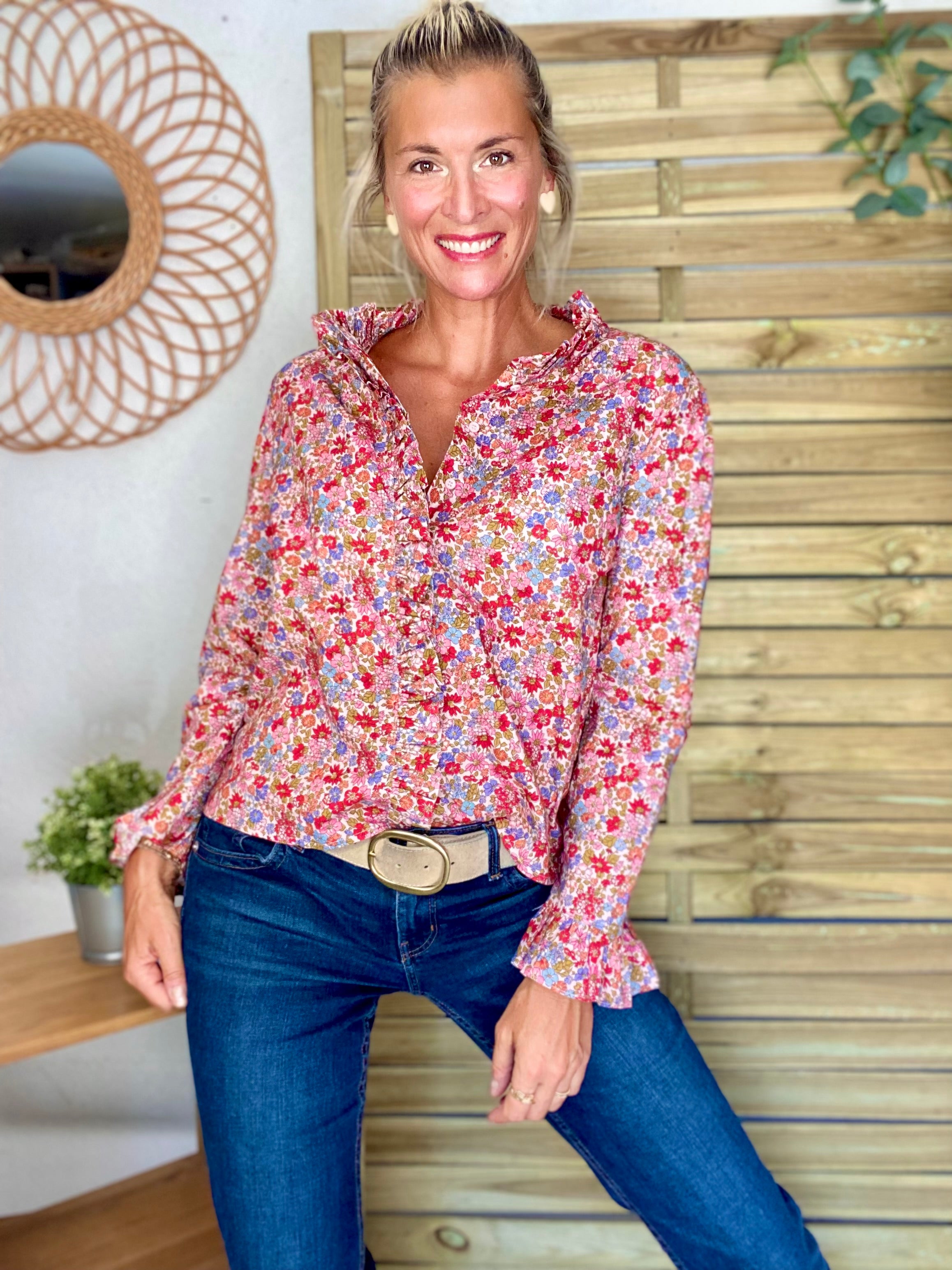 Chemise imprimé Liberty, col volanté YSÉE
